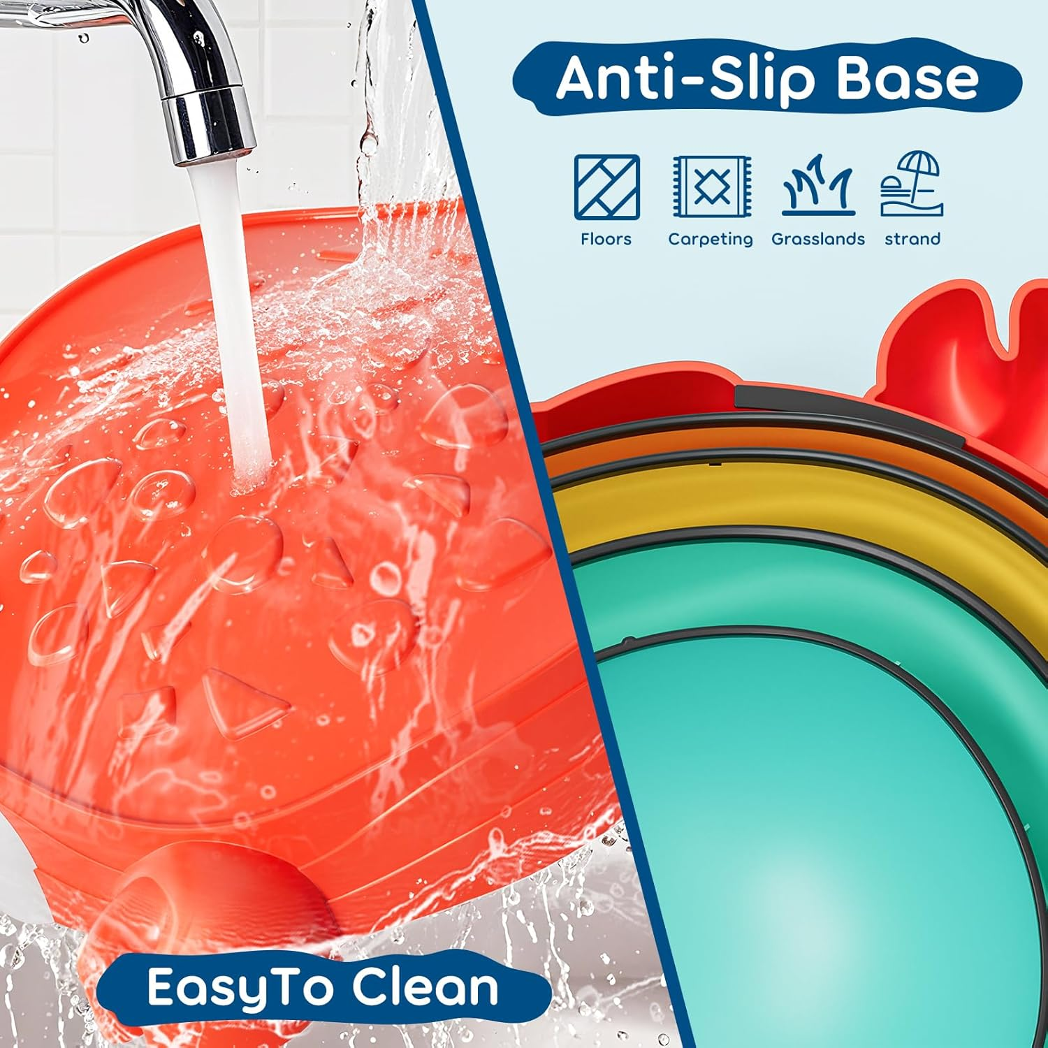 Lehoo Castle Stepping Stones for Kids, Sensory Toys Balance Board, Toddler Toys for Ages 2-5 for Boys Girls, Indoor & Outdoor Toys, Non-Slip Balance Step Stone up to 200Lbs Obstacle Course image number 2