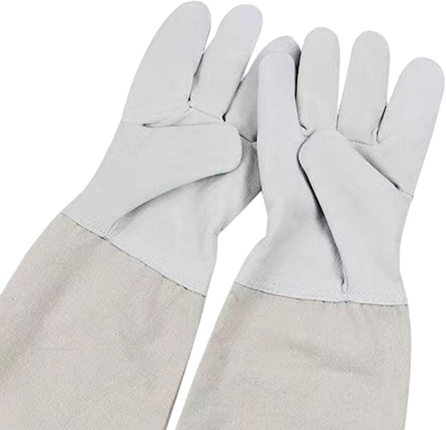 Perfk 2Pcs Beekeeping Gloves Beekeeper Gauntlets Beekeeping Supplies Tools Gardening Protective Sleeves Hand Protection for Adults, XL