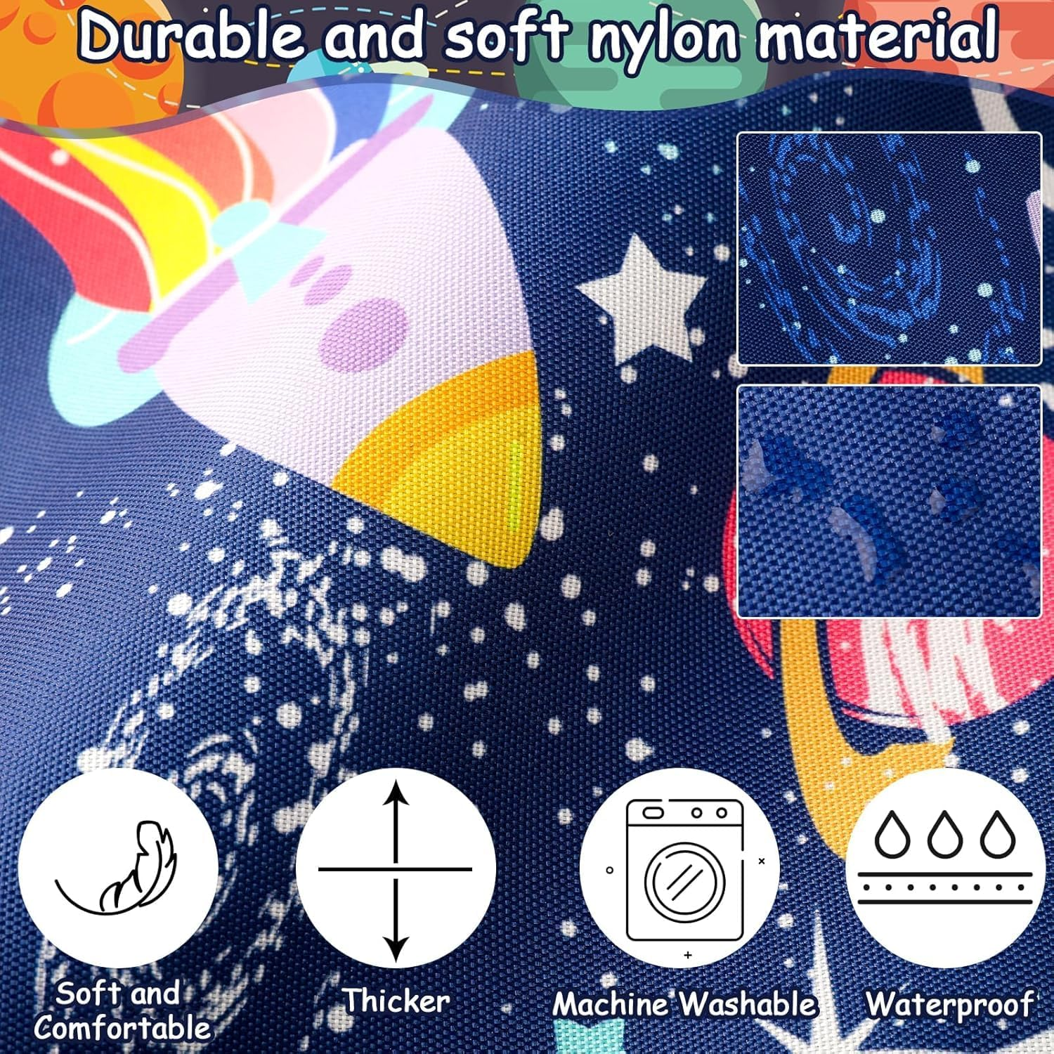 Toddler Airplane Bed, Kids Airplane Seat Extender Travel Bed, Kids Airplane Travel Essentials, Airplane Must Have for Toddlers, Portable Plane Bed Foot Rest for Flights (Starry Sky Blue) image number 4