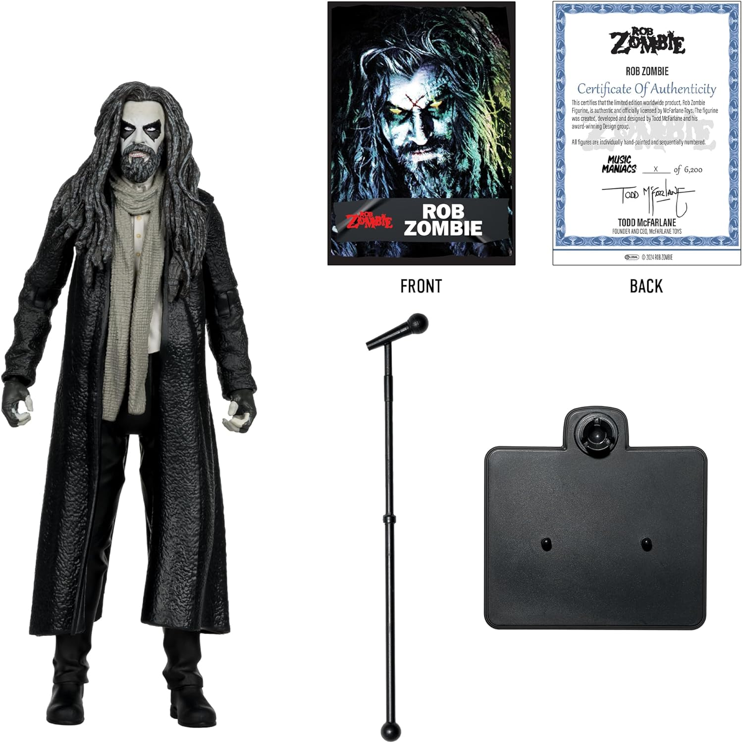 Mcfarlane Toys - Music Maniacs Metal Rob Zombie 6In Action Figure image number 6