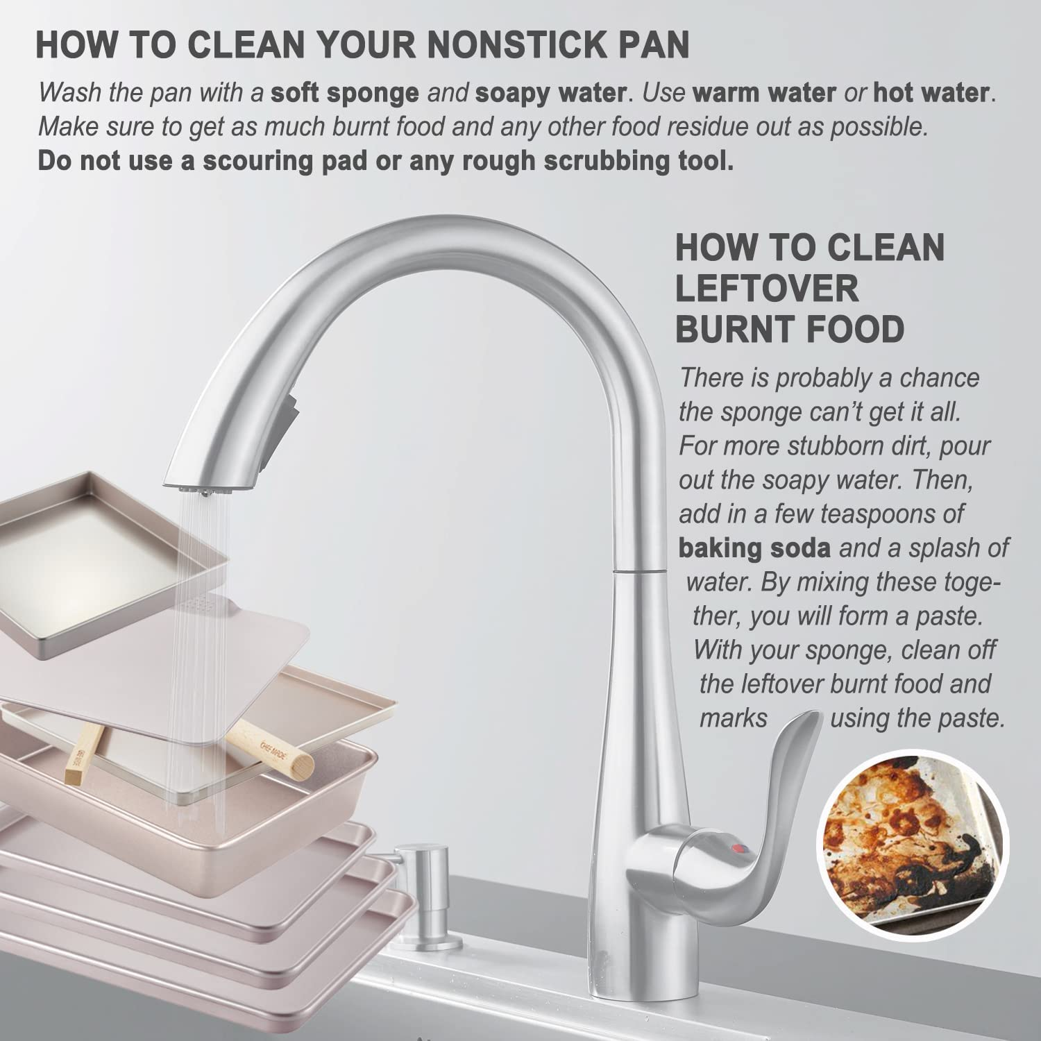 CHEFMADE 11-Inch Baking Sheet Pan, Non-Stick Square Jelly Roll Bakeware for Oven Roasting Meat Bread Battenberg Pizzas Pastries 11.2" X 11.2" X 1.4" (Champagne Gold) image number 4