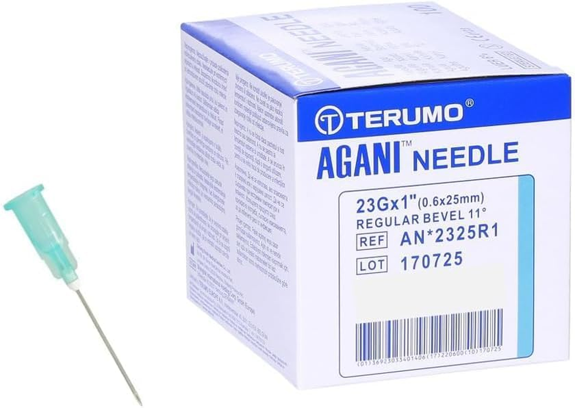 100Pcs 18G 19G 21G 23G 25G Terumo Agani Dispensing Syringe Needle * Industrial Science Lab Experiments Injection Syringe Accessories * Individual Sterile Package (19Gx38Mm)