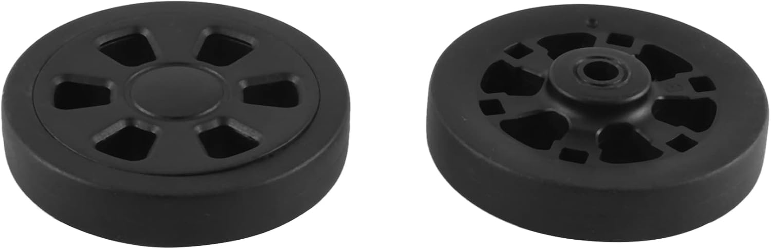 60Mmx15Mm Luggage Wheels Replacement Suitcase Replacement Wheels Luggage Suitcase Replacement Wear PU Black Pair image number 6