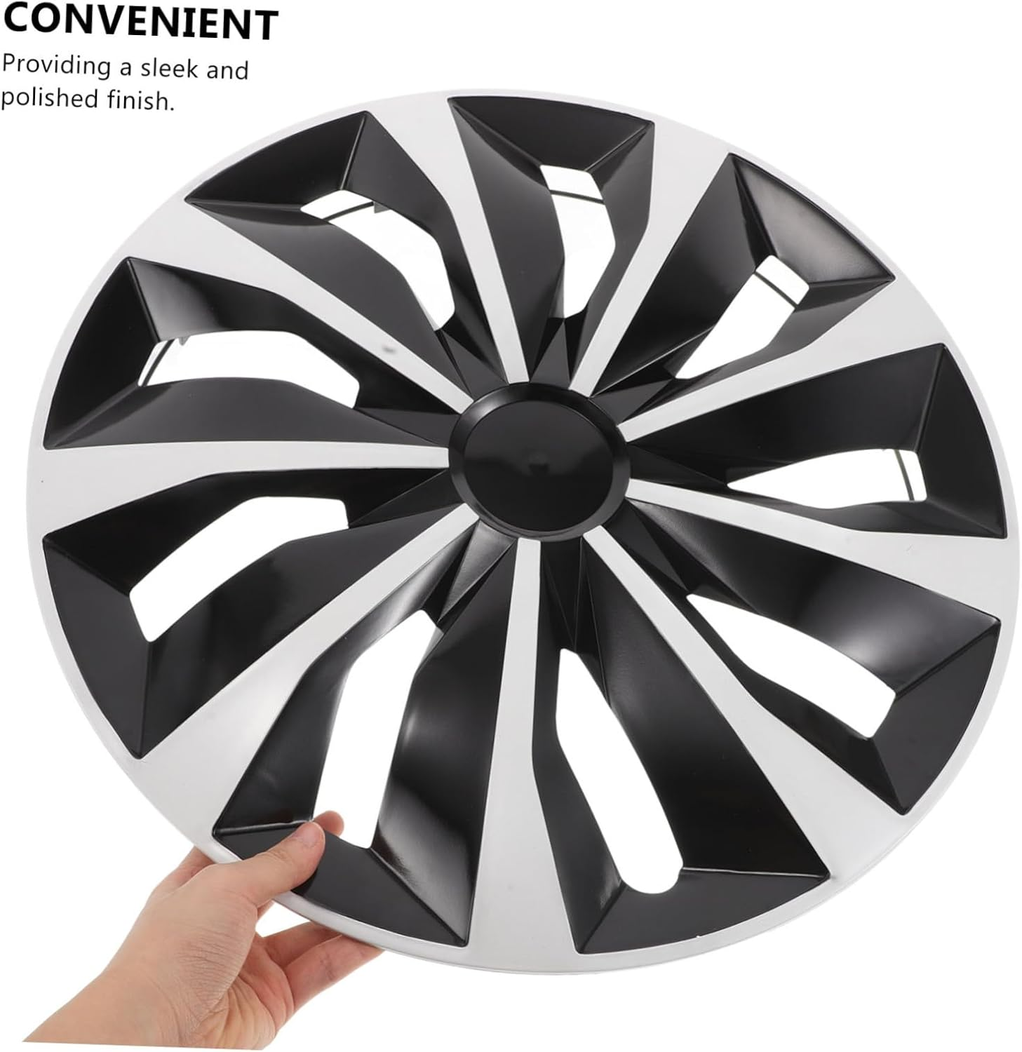 HAPINARY Universal 15-Inch Wheel Hubcap Rim Cover White Steel Auto Tire Center Caps Car Rim Protector Suitable for Passenger Vehicles Exterior Wheel Accessories image number 3