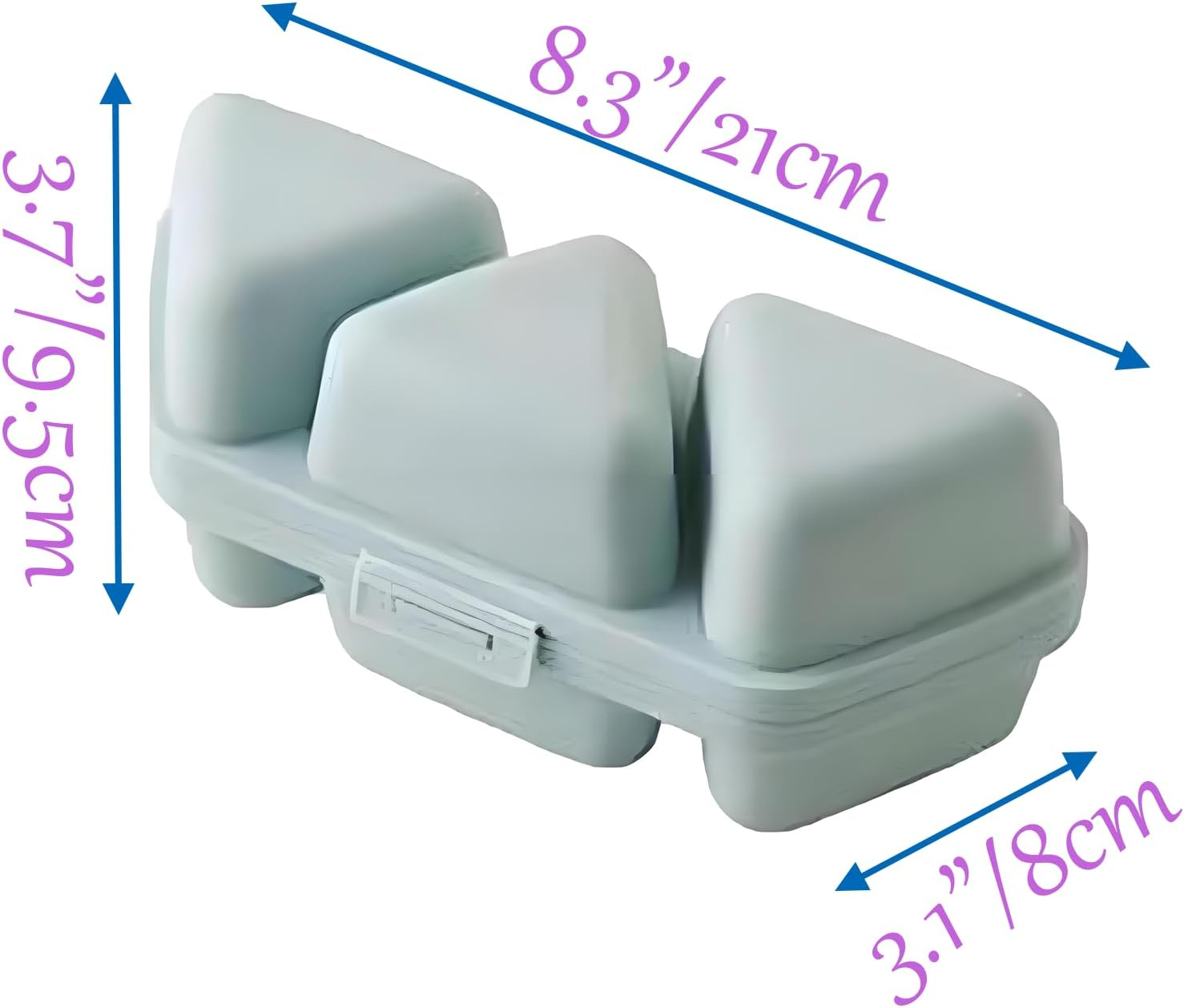 Yeanifeana 6 in 1 Sushi Mold for Onigiri Rice Balls, Non-Stick Triangle Press Maker with Cavity Design, Reusable Tools for Seaweed, Cilantro & Sushi image number 1