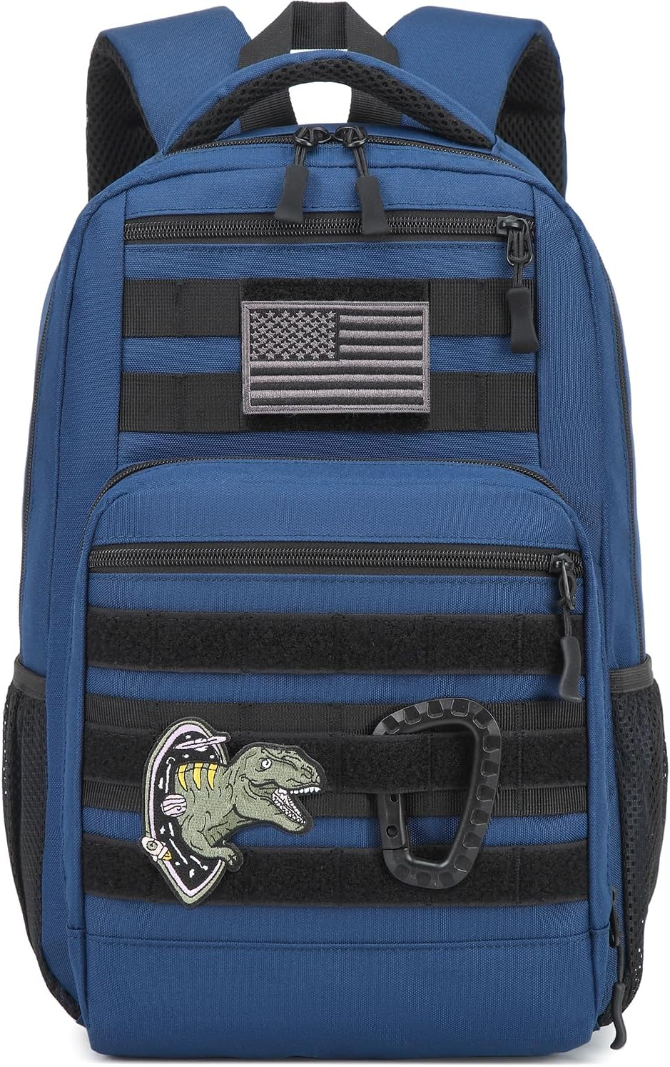 Kids Tactical Backpack Army Molle Bookbag Military Boys Backpack for School, Outdoor, Camping - Black Camo image number 5