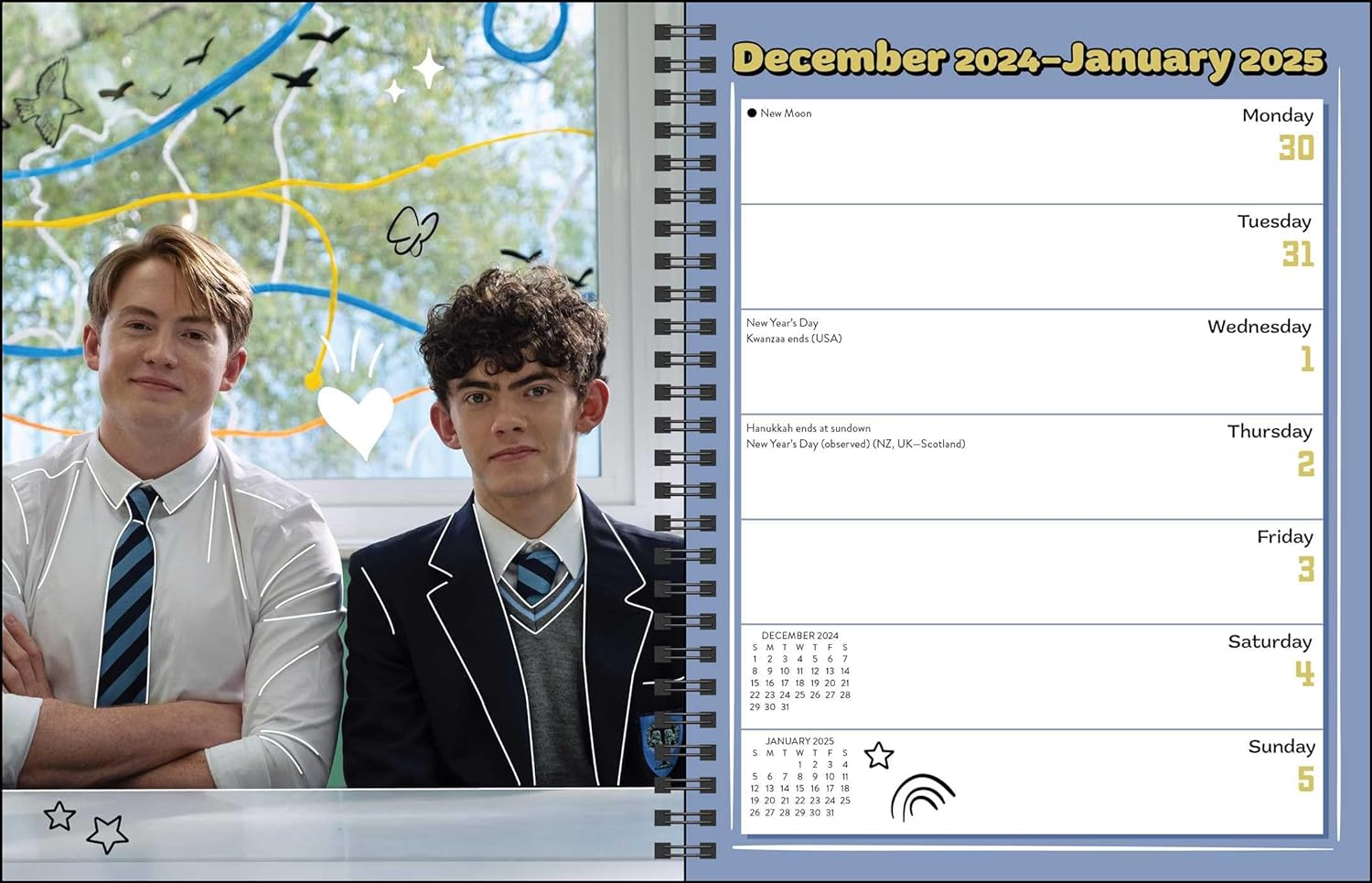 Heartstopper 16-Month 2024-2025 Weekly/Monthly Planner Calendar with Bonus Stick image number 2