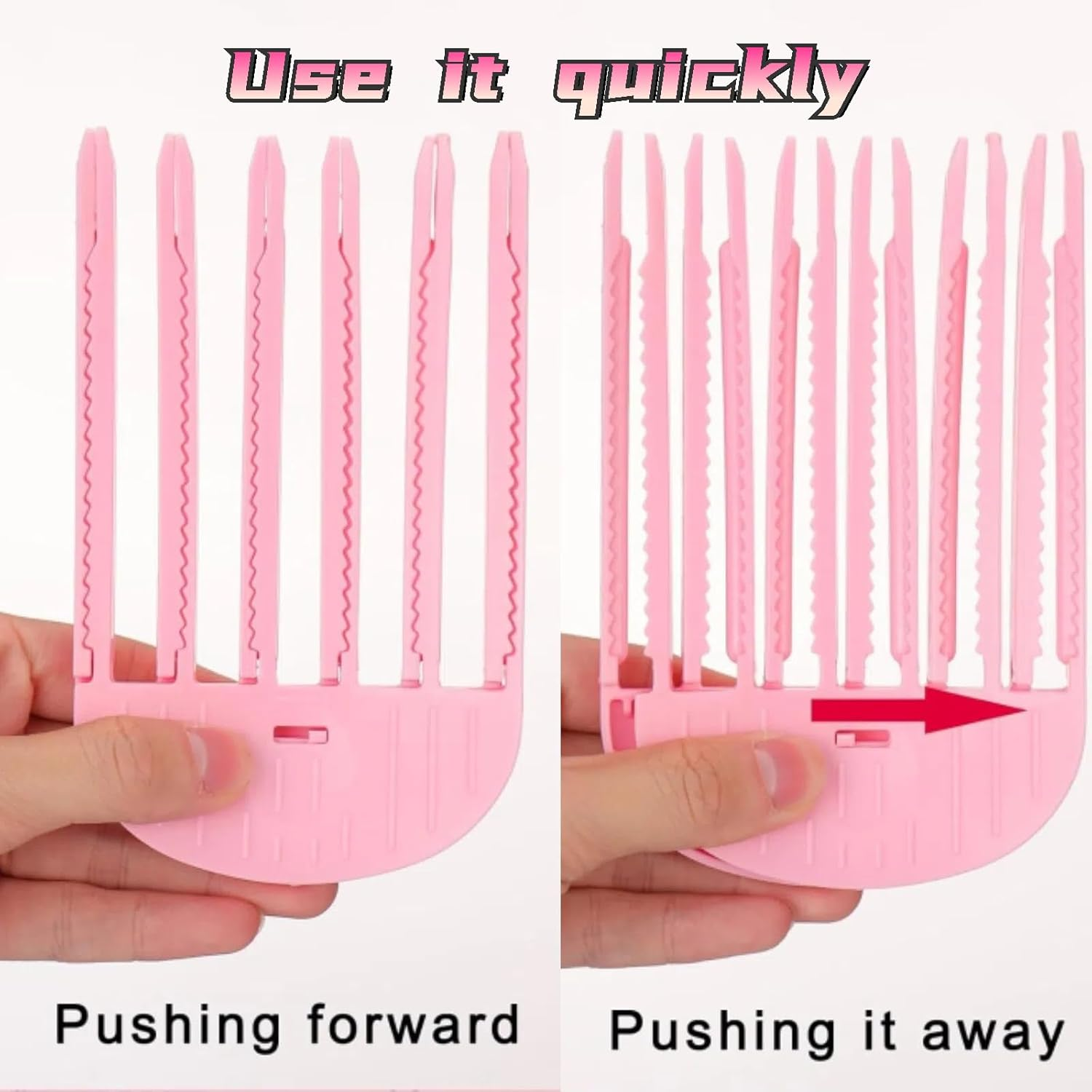 Pack of 2 Volume Clips Hair, Volume Clip for the Hairline, Wind Styling Comb, Volume Clips for Fluffy Bangs, Hair Clip Hairpin Styling Tools for Long and Short (Pink) image number 2