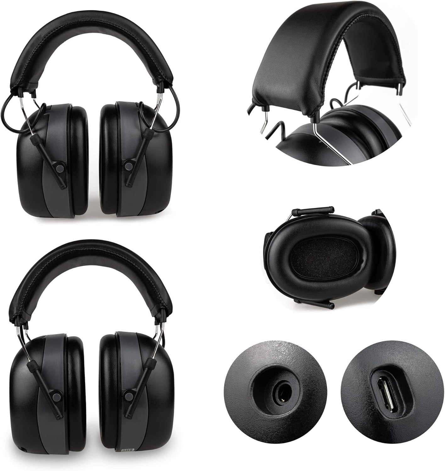 NRR 31Db Original EARMUFF with Bluetooth and AUX in Cable In- Extra Tough Radio Ear Protection Headphones with Built-In Battery