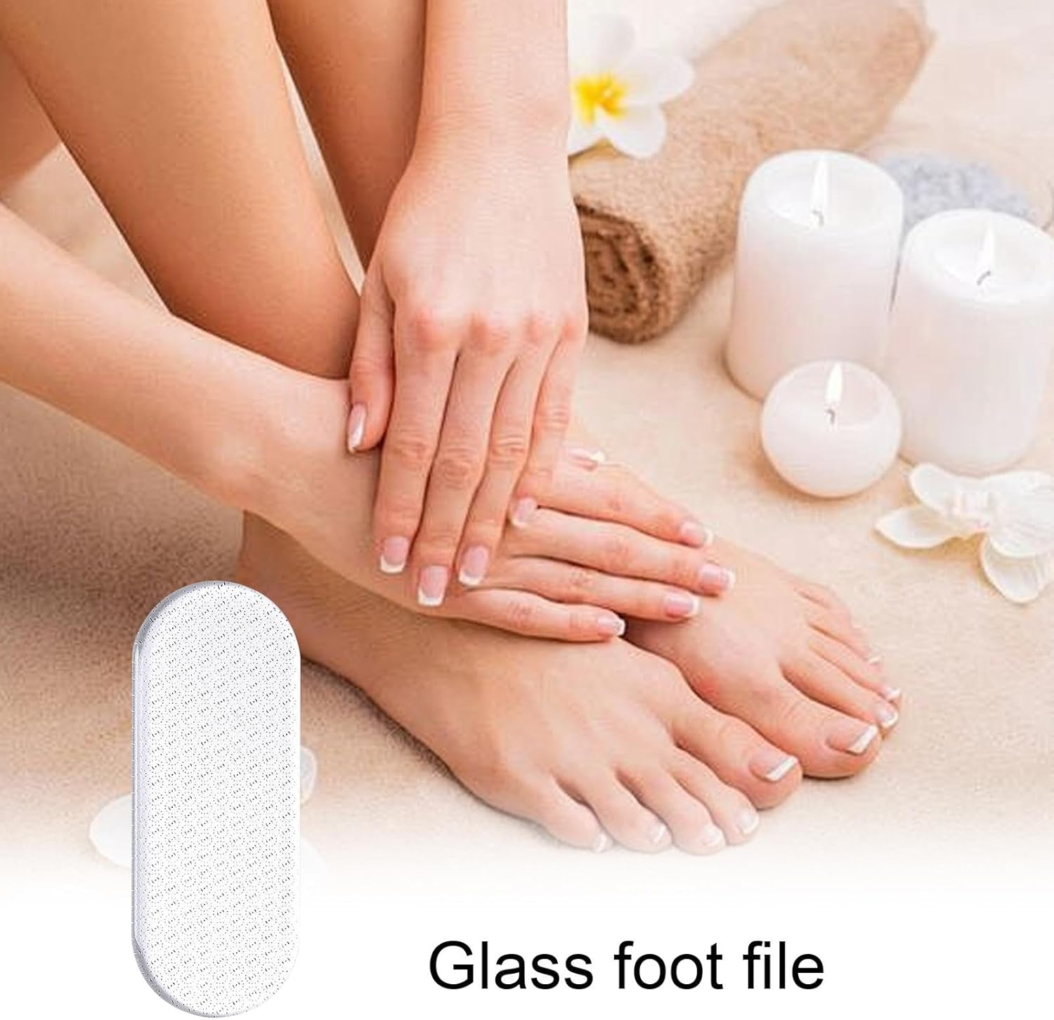 Glass Foot File Callus Remover,Clear Foot File | In-Shower Foot Scrubber Dead Skin Remover, Dry Heels Skin Remover Pedicure Kit for Feet Dead Skin Smoothing - C image number 5