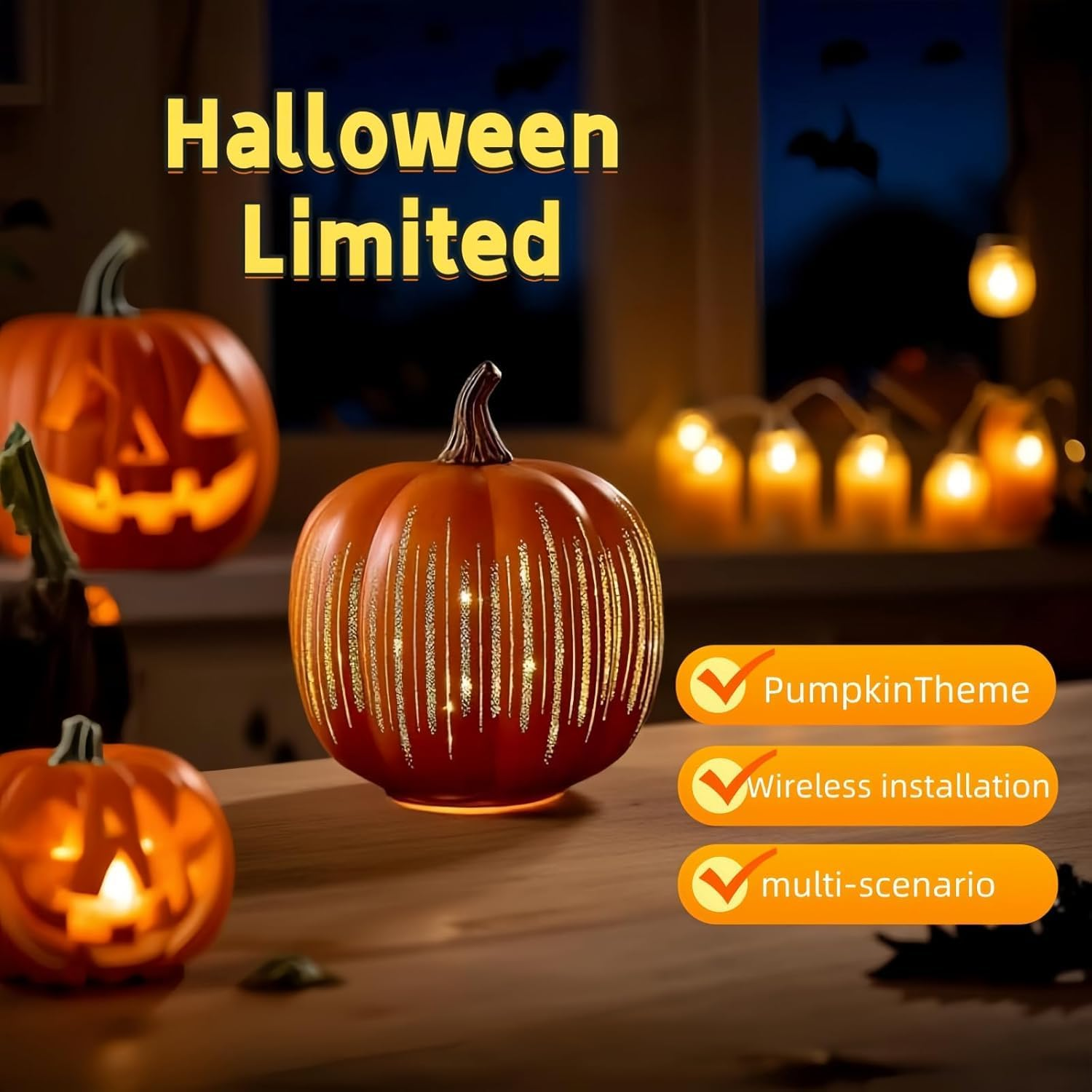 Vibbang Starrynight Pumpkins Light (A) image number 5