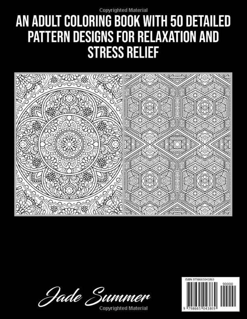 Intricate Patterns: an Adult Coloring Book with 50 Detailed Pattern Designs for Relaxation and Stress Relief image number 6