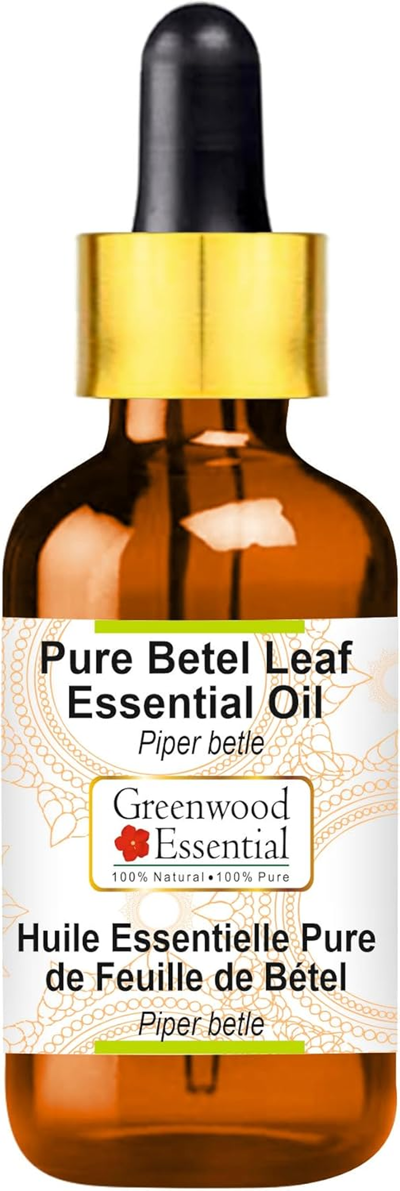 Greenwood Essential Pure Betel Leaf Essential Oil (Piper Betle) with Glass Dropper Steam Distilled for Personal Care 100Ml (3.38Oz) image number 2