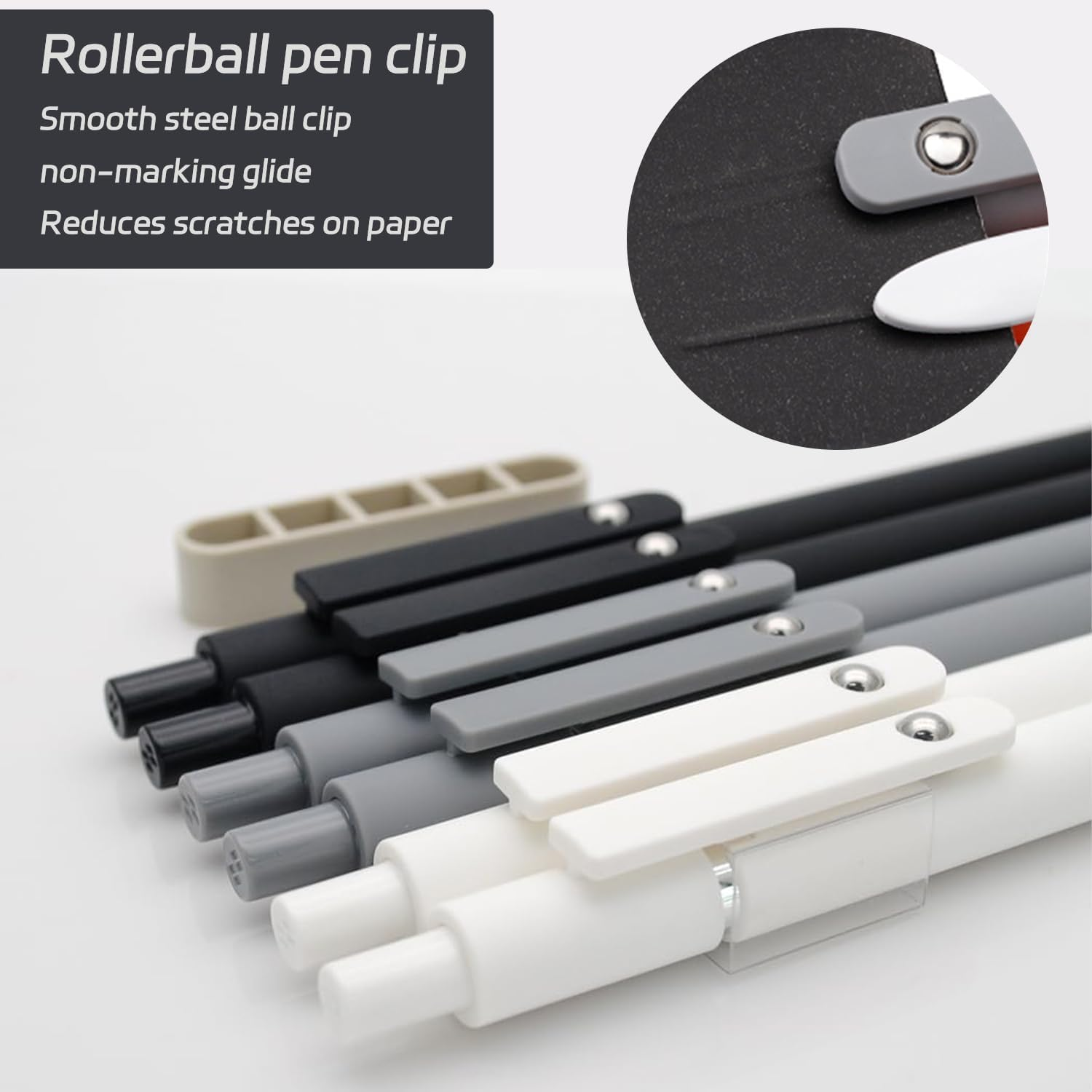 KAPASKI Gel Pens,6 Pcs 0.5Mm Fine Point Black Ink Pens with Smooth Writing,Quick Dry Pens for Journaling,Nurse Aesthetic Pen,Office School Supplies for Men Women