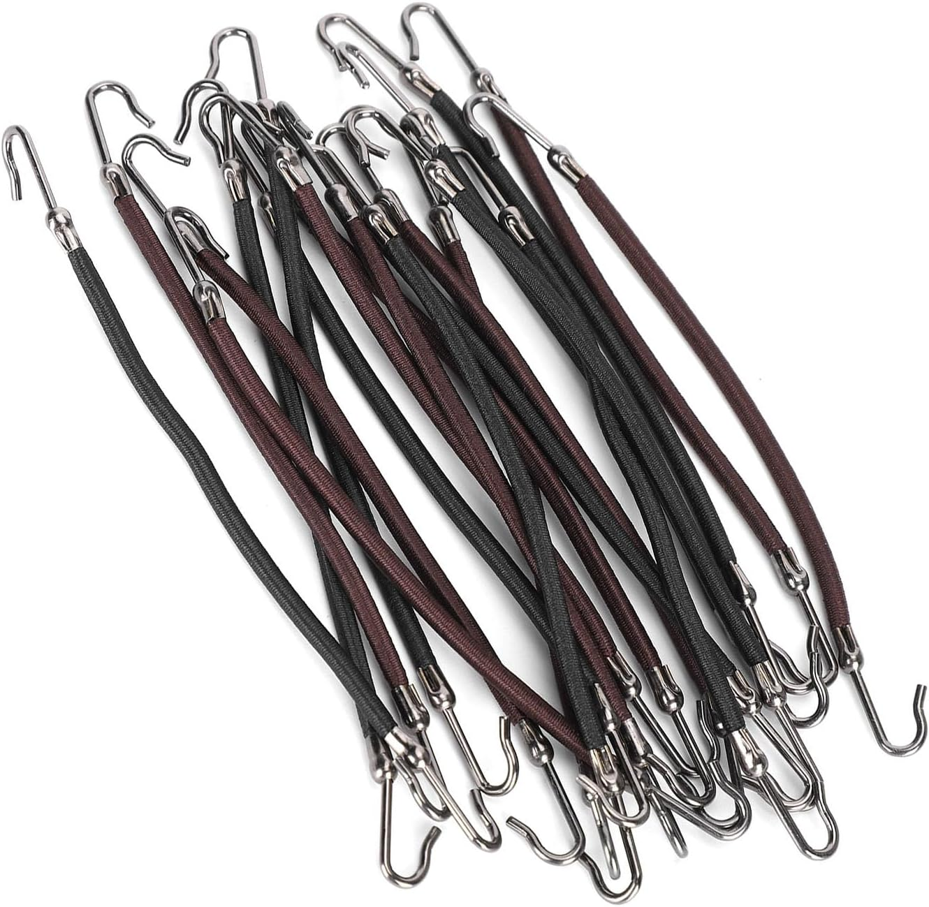 Women Ponytail Hooks Hair Clips Elastic Hair Ties 20Pcs Ponytail Holders Hair Accessory image number 5
