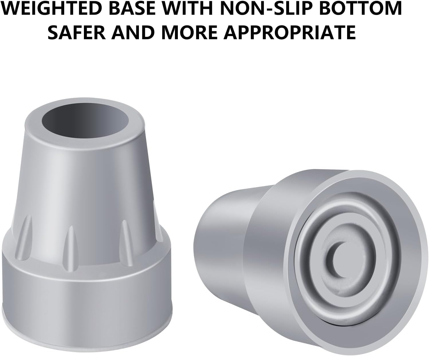 Crutch Tips, 4-Pack 7/8 Inch Upgrade Heavy Duty Rubber Crutch Accessories Replacement Rubber Cane Tips image number 1