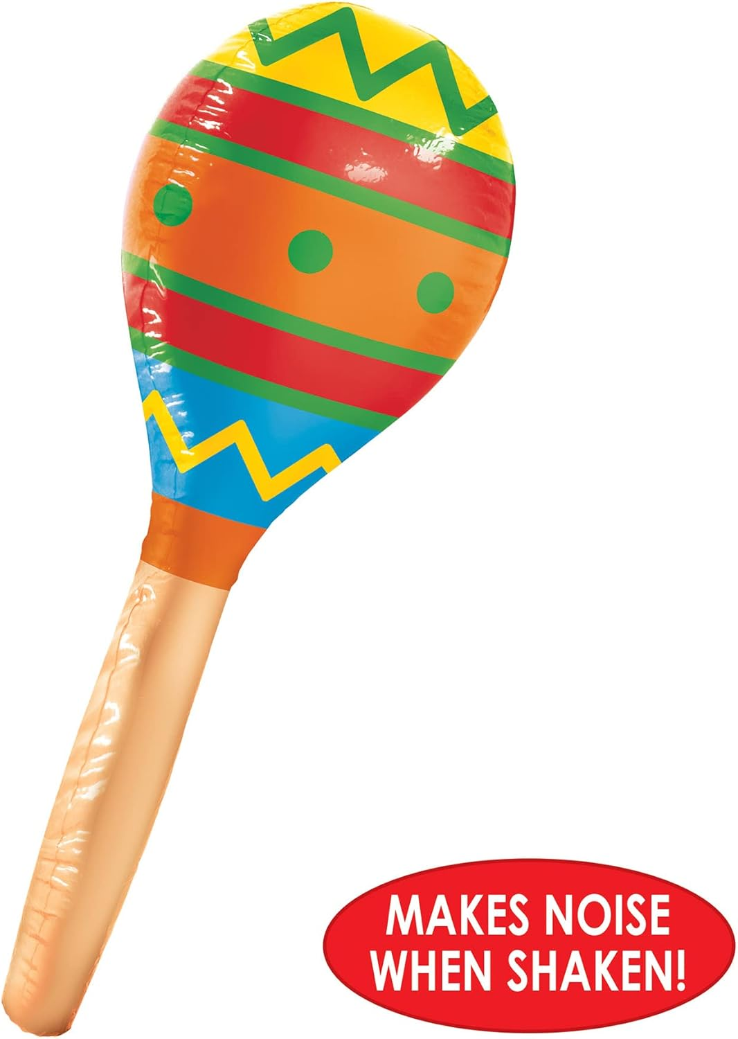 Beistle 2 Piece Inflatable Maracas for Fiesta Parties, Cinco De Mayo and Mexican Theme Decorations, 30", Multicolor image number 6