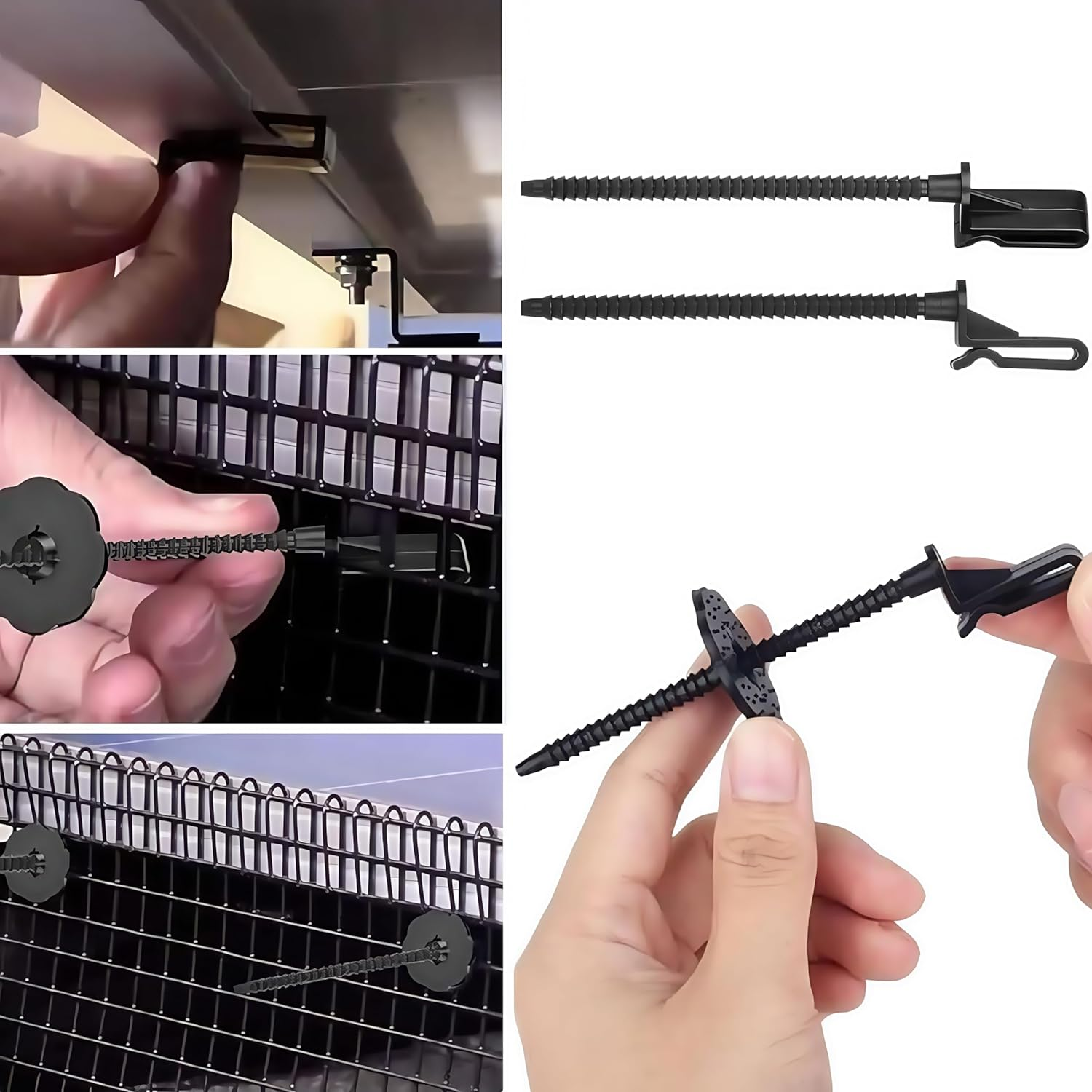 Fence Panel Clips Solar Panel Bird Proofing Kit,50 Sets Wire Fence Clips Multi-Use Animal Guard Roll Kit,Guard Wire Mesh Fixing,Nylon Roof Clips for Various Guard Mesh Pigeon, Stop Pigeon Access image number 1