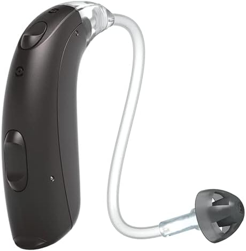 Hearing Aid Domes Smoky Gray Tips Ear Pieces Comfortable for Open Fit BTE Sound Amplifier PSAP Kit Invisible, except for RIC (M * 10) image number 3