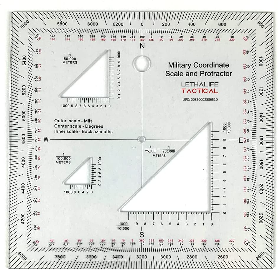Military Protractor for Land Navigation image number 1