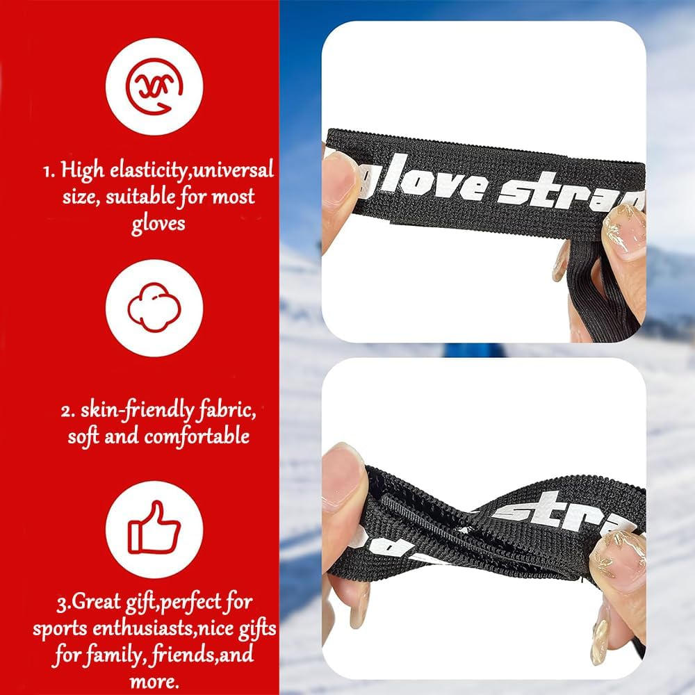 8Pcs Anti-Lost Glove Leashes,Sport Glove Safety Strap,Ski Glove Safety Cord,Ski Gloves Elastic Wrist Leash Handcuffs,Elastic Retainer with Handcuffs for Skiing, Snowboarding & Outdoor Activities image number 6