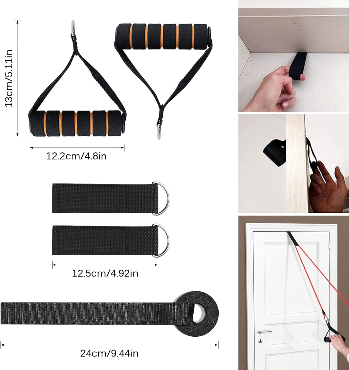 Annuoyi Exercise Resistance Bands，Resistance Bands Set，Polygon Resistance Bands with Latex Handles,For Esistance Training、 Physical Therapy、Home Workouts image number 5