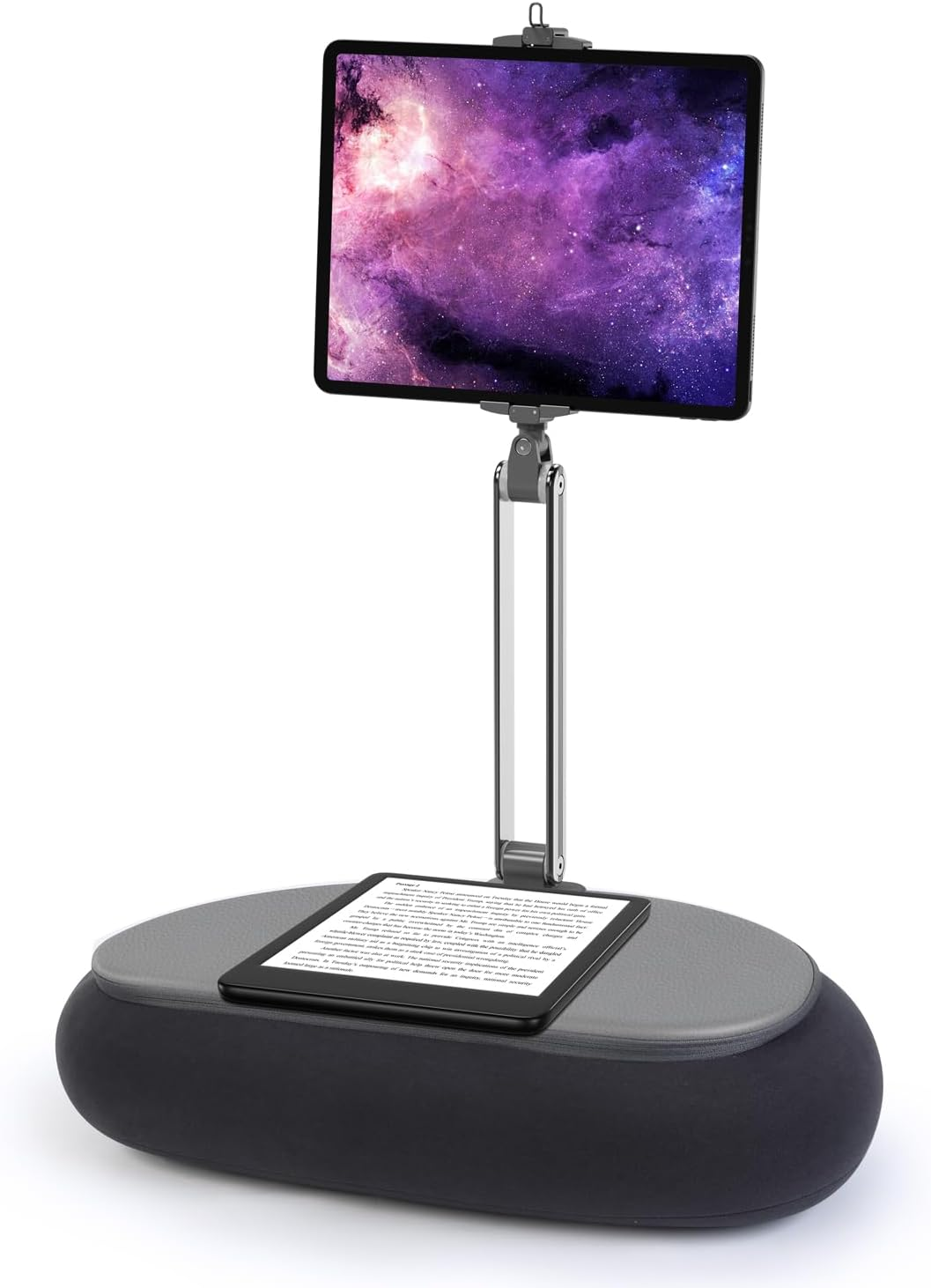 Elitehood 46 Cm Kindle Stand for Reading in Bed, Adjustable Tablet Pillow for Lap, Soft Kindle Pillow Stand for Bed Compatible with 6-13 Inch Cell Phone, Iphone, Ipad Pro Air Mini, Tablets