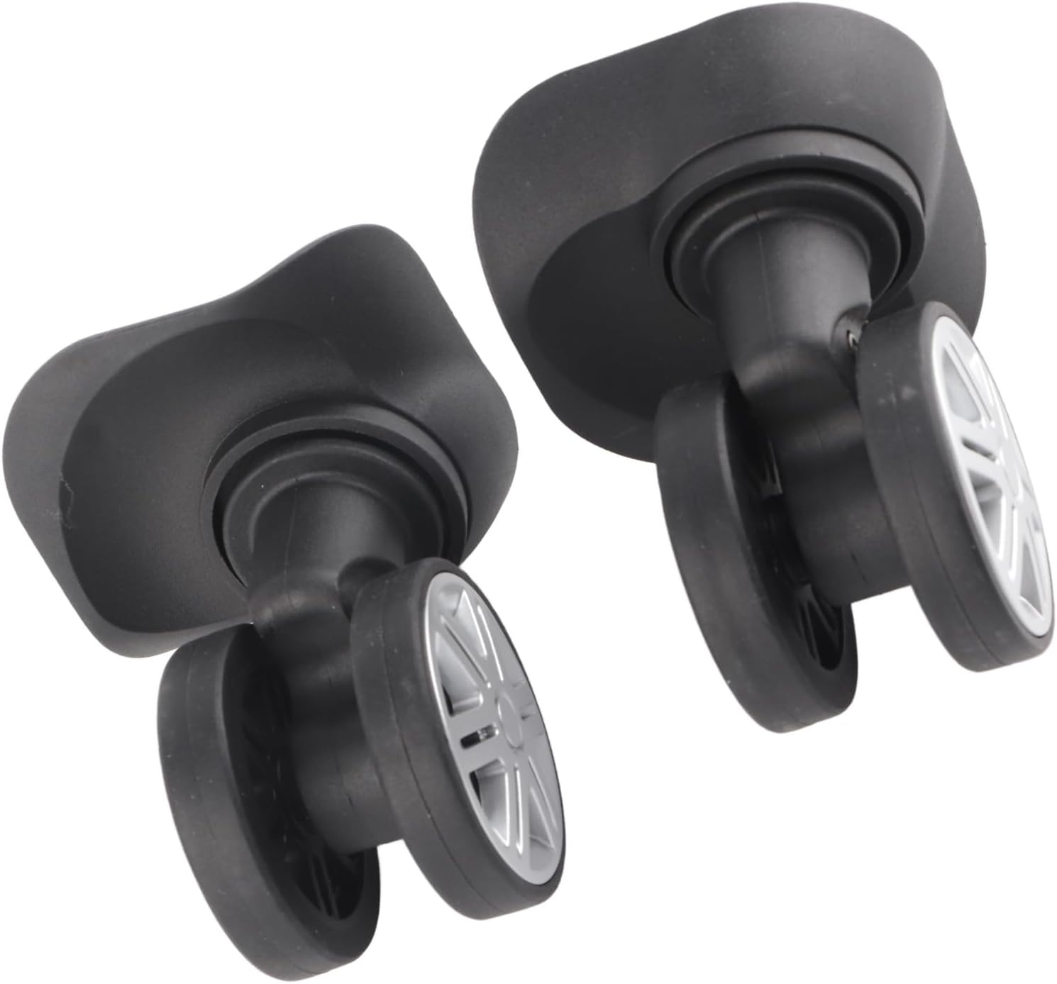 Luggage Suitcase Wheels, 1Pair Luggage Suitcase Replacement Wheels Silent Luggage Rotate Wheel Outdoor Silent Double Row Large Wheel Draw Bar Box Code Case Suitcase Wheel Accessory, Black image number 6