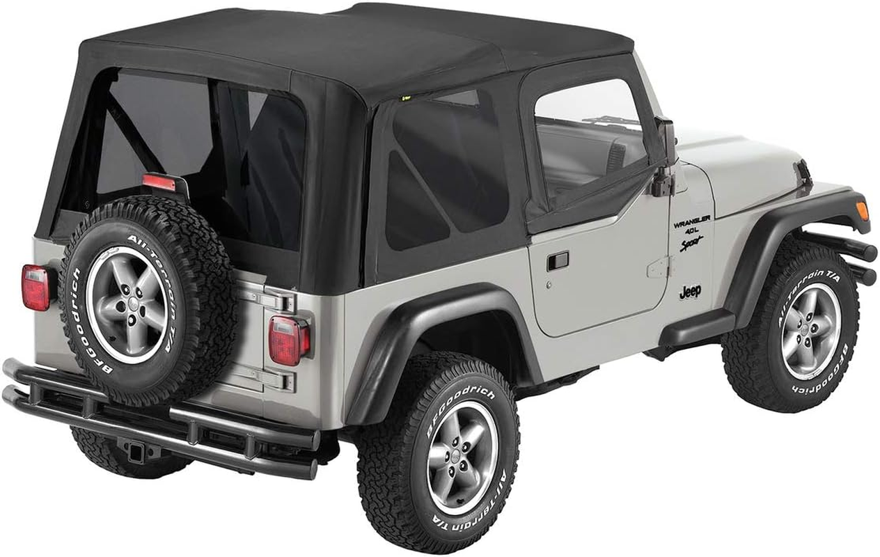 Pavement Ends by Bestop 51197-35 Replay Black Diamond Soft Top with Tinted Back Windows for Jeep Wrangler image number 2