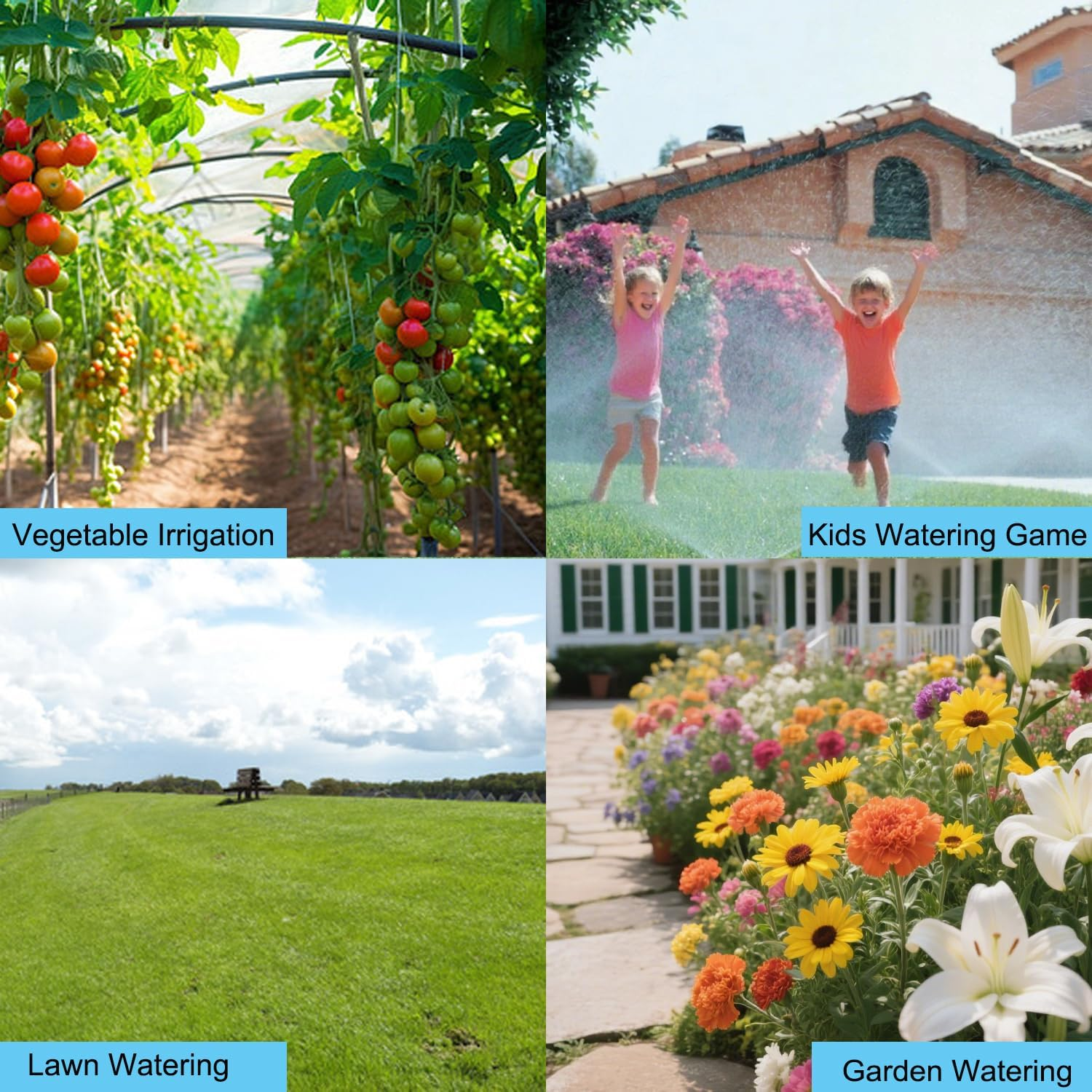 Winbay Metal Lawn Sprinkler, Automatic Brass Sprinkler with Spike Base, 360 Degree Adjustable Sprinklers Nozzle, Large Area Coverage for Lawn Grass Patio Garden Irrigation image number 3