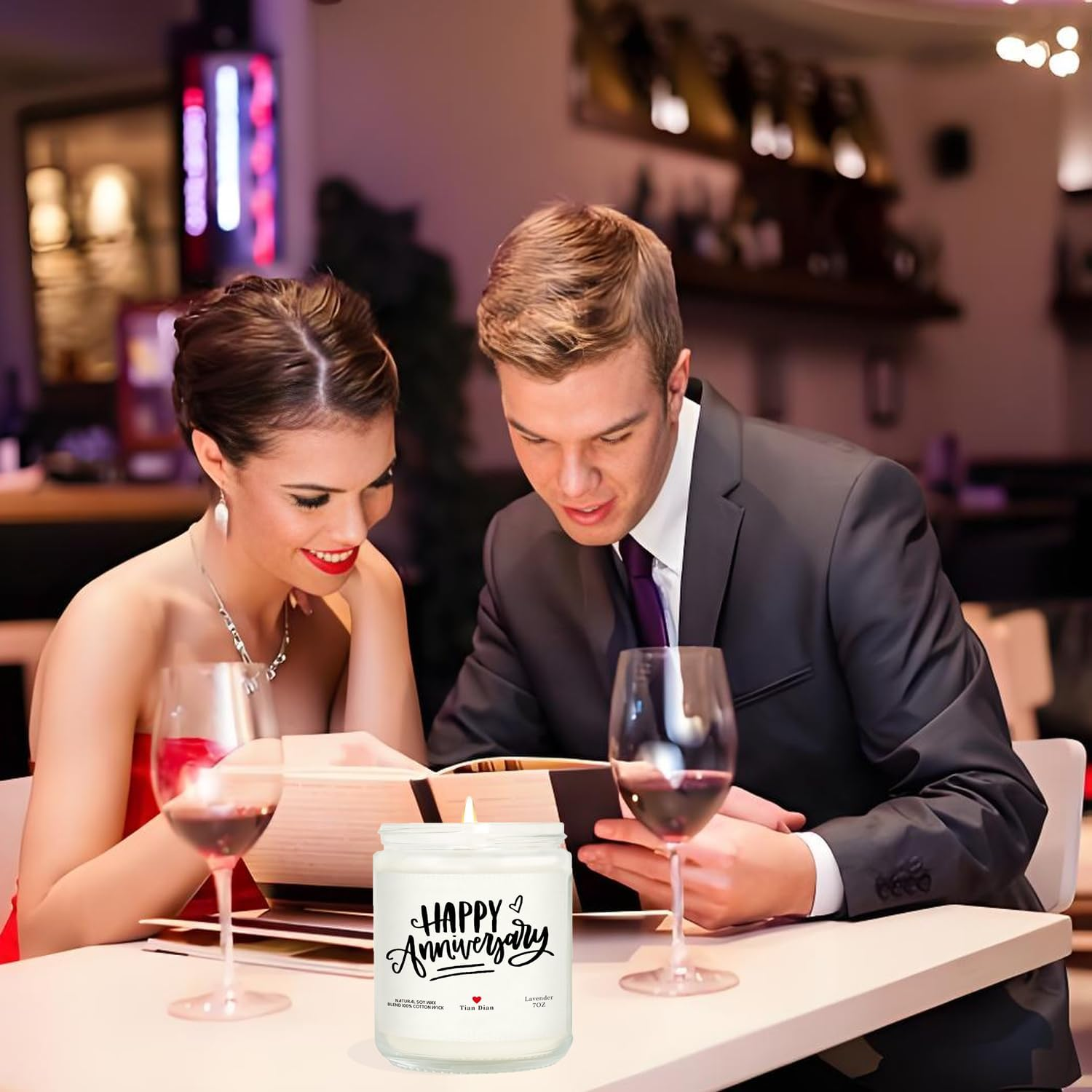 Celebratory Unisex Anniversary Candle in Jar image number 3