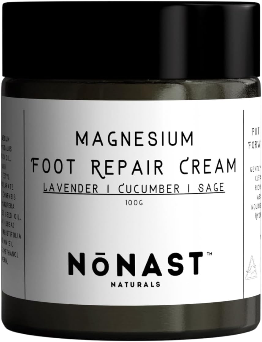 NONAST Magnesium Foot Repair Cream 100G &ndash; Lavender Cucumber Sage | Hydrating & Relaxing Cream | Vegan, Australian-Made Skincare image number 3