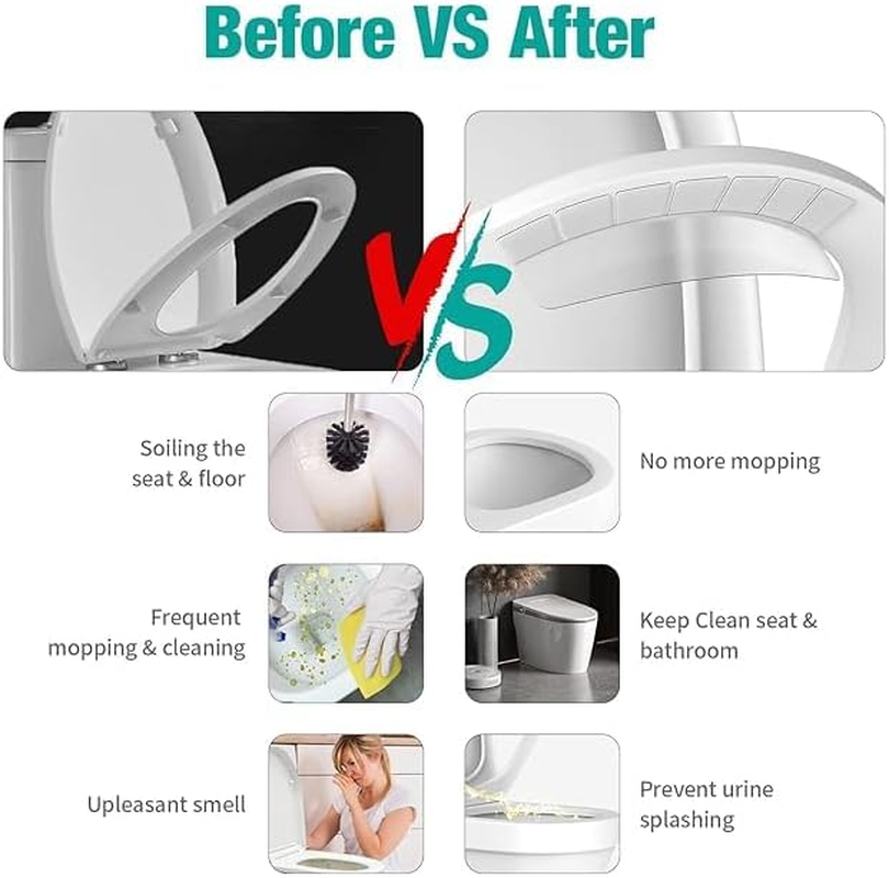 4 Pcs Toilet Pee Guard for Toilet Seat, Splash Guard Prevents Kids and Adult from Peeing Splash to Keep Toilet Clean, Potty Training Pee Splash Guard with Upgrad Super Stickiness image number 2