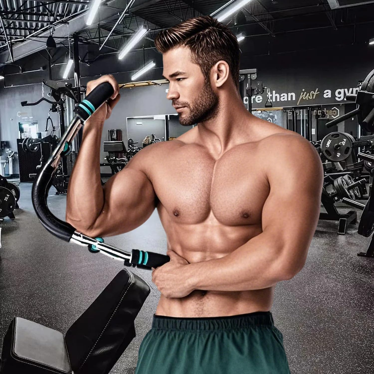 Twister Arm Trainer, 40-100Lb Adjustable Chest Workout Equipment, Portable Power Twister Bar, 2025 New Adjustable Twister Arm Chest Exerciser，Detachable Design Fitness Anywhere