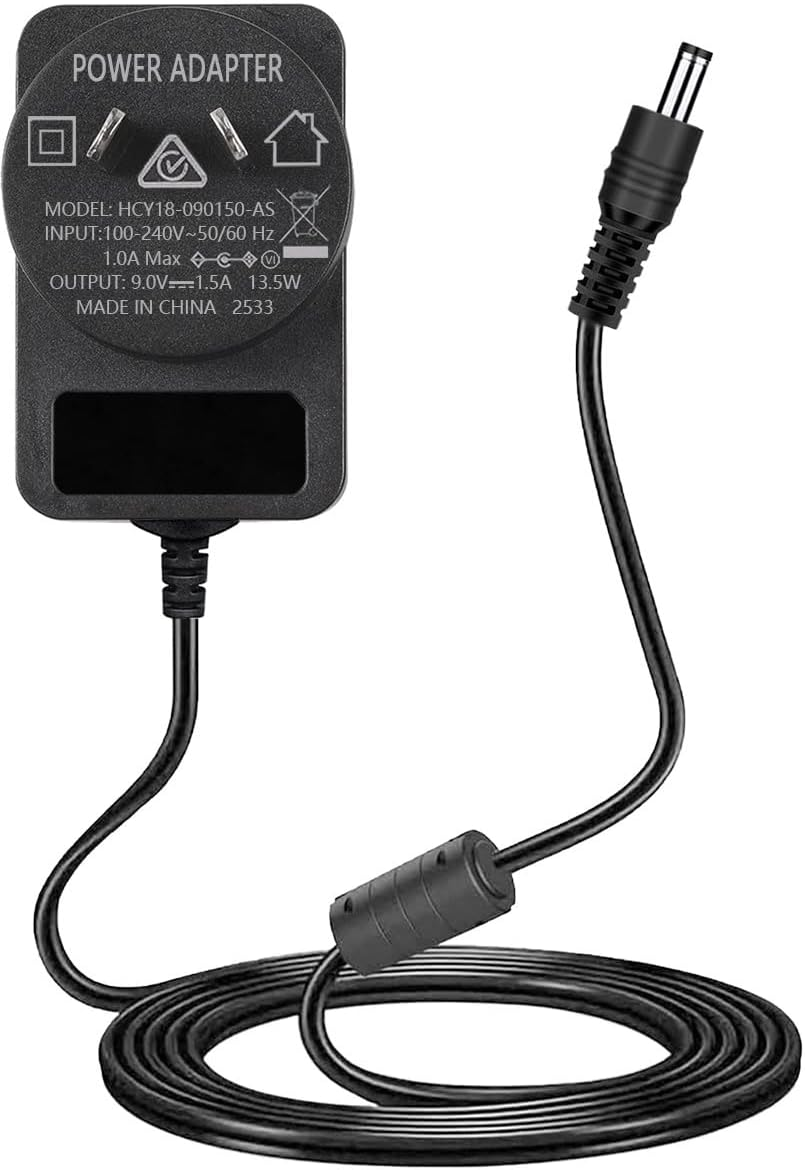 SAA Certified Guitar Pedal Power Supply, AC to DC 9V Power Cord for BOSS Zoom Roland Effects Pedal, Distortion, Casio Keyboard, PSA-120S PW-CT-9V, Center Negative image number 1