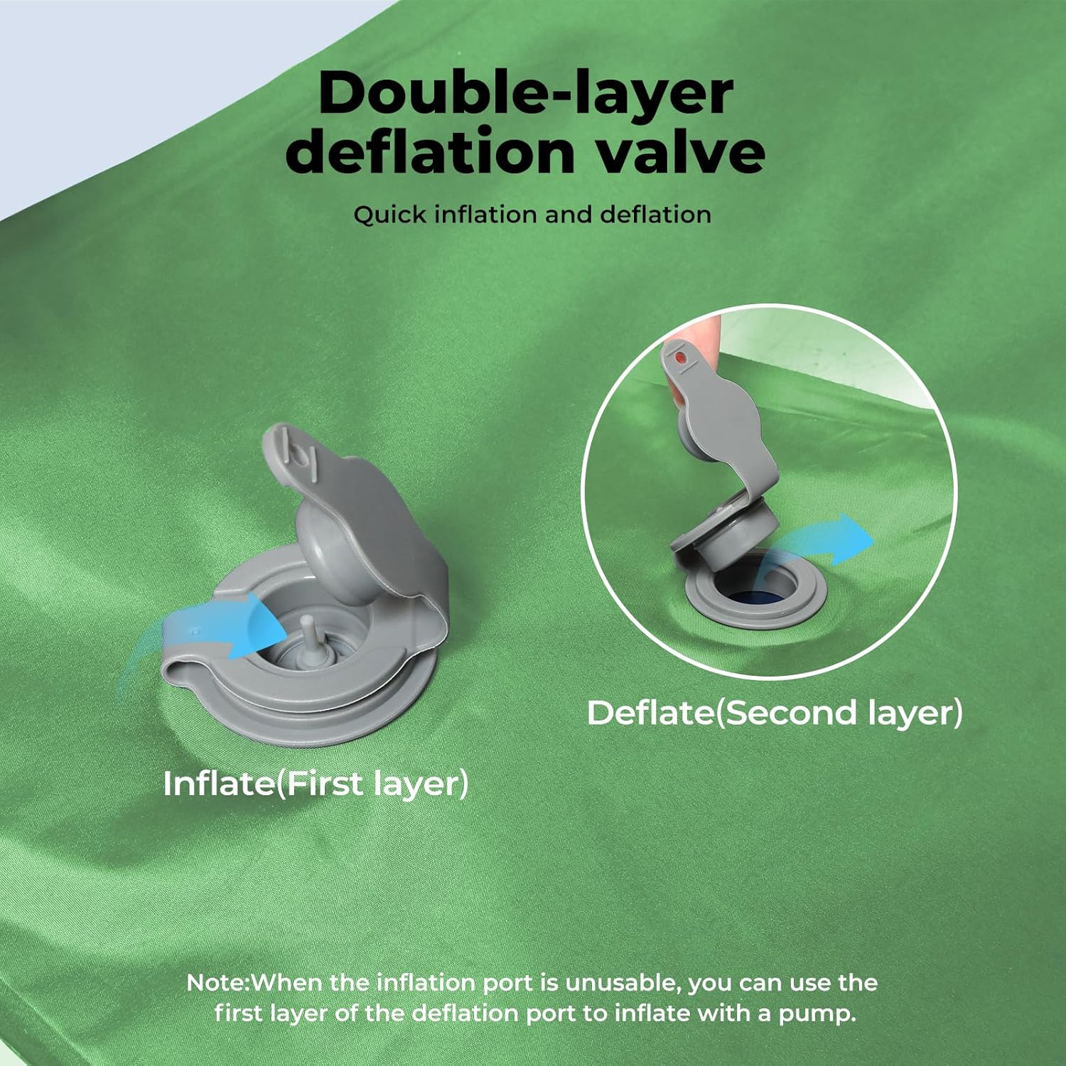 Mountview Camping Mattress Inflatable Mat, 196 X 66 X 13Cm, Lightweight Camping Sleeping Pad with Pillow, Built-In Foot Pump, Spliced Inflating Air Sleeping Mattress for Backpacking, Camping & Hiking image number 4