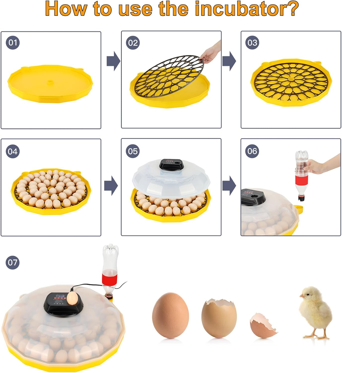 AUTENS 26 Egg Automatic Incubator for Chicken Duck Quail Goose Eggs - Digital Thermostat Humidity Control, Auto Egg Turning & LED Candler, Clear View Window, Overheat Protection image number 3