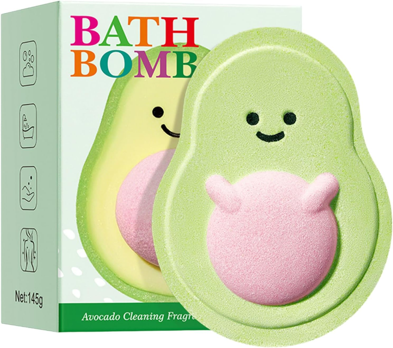 Hedmy Self Care Fruit Bath Bombs, Moisturizing Fizzies with Natural Scents for Bubble Bath & Spa Mango One Size