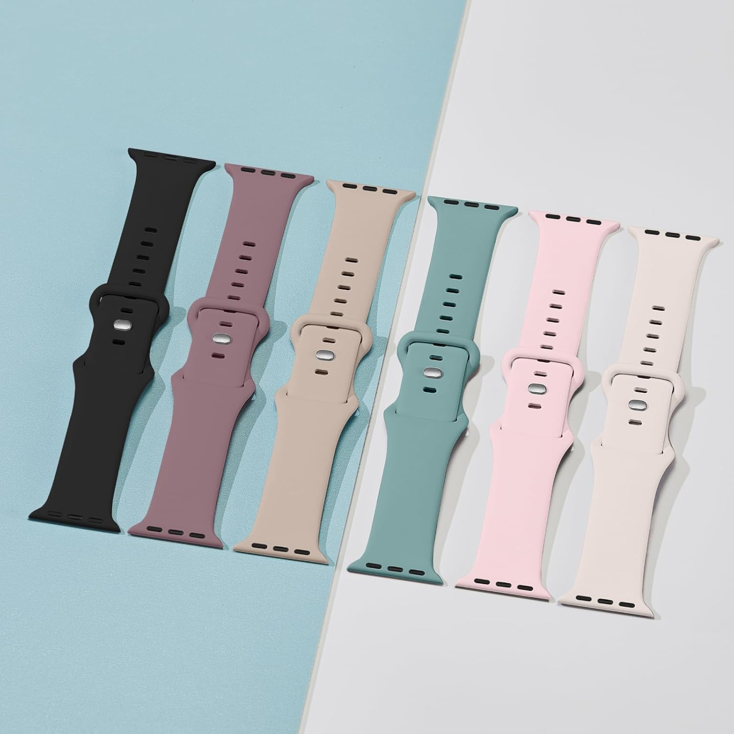 5 Pack Sport Bands for Apple Watch Band 38Mm 40Mm 41Mm 42Mm 44Mm 45Mm 46Mm 49Mm for Women and Men, Soft Silicone Waterproof Replacement Strap for Iwatch Ultra/Iwatch Series 11/10/9/8/7/6/5/4/3/2/1/SE image number 6