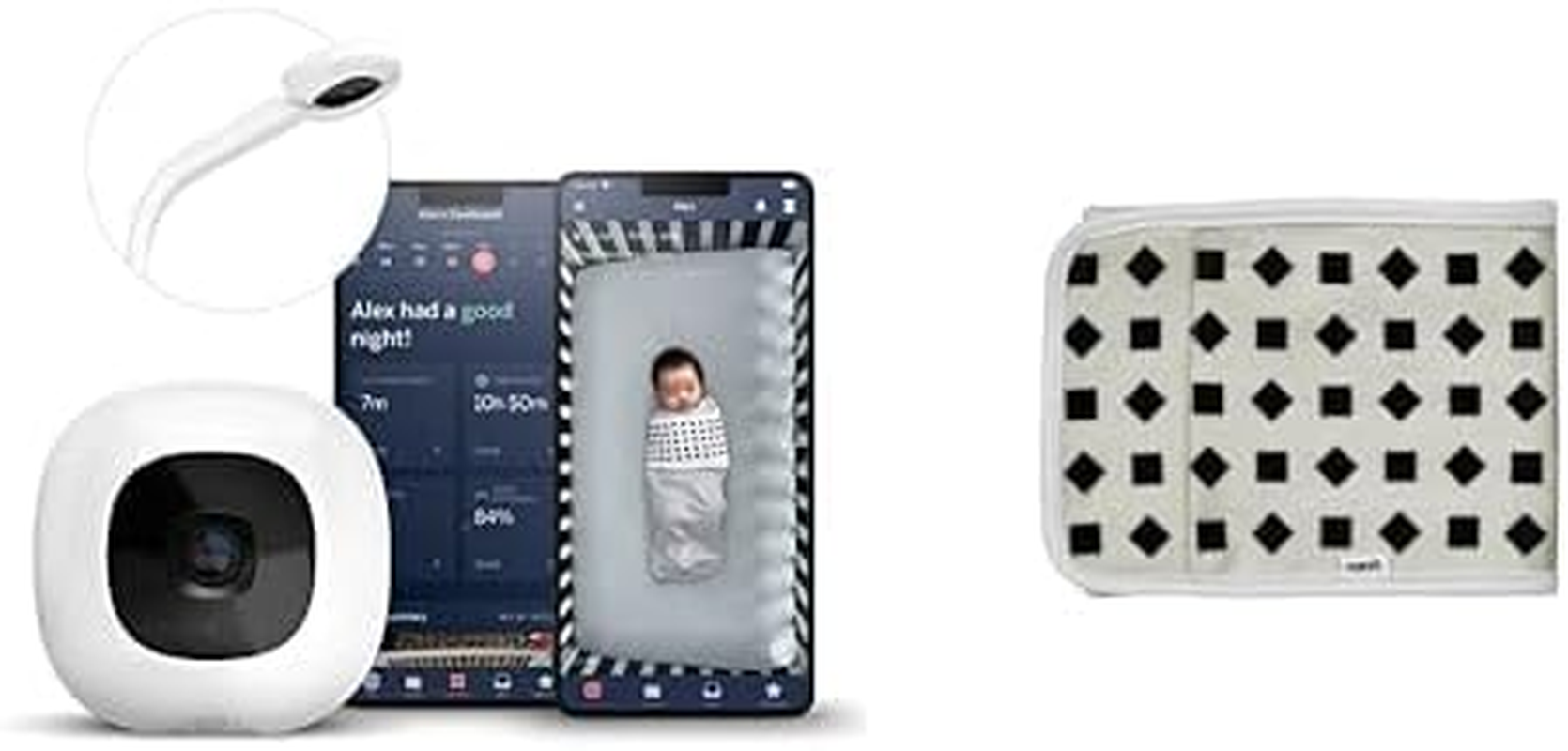 Nanit V2 Pro Baby Monitor & Floor Stand + Breathing Wear Band (Small)
