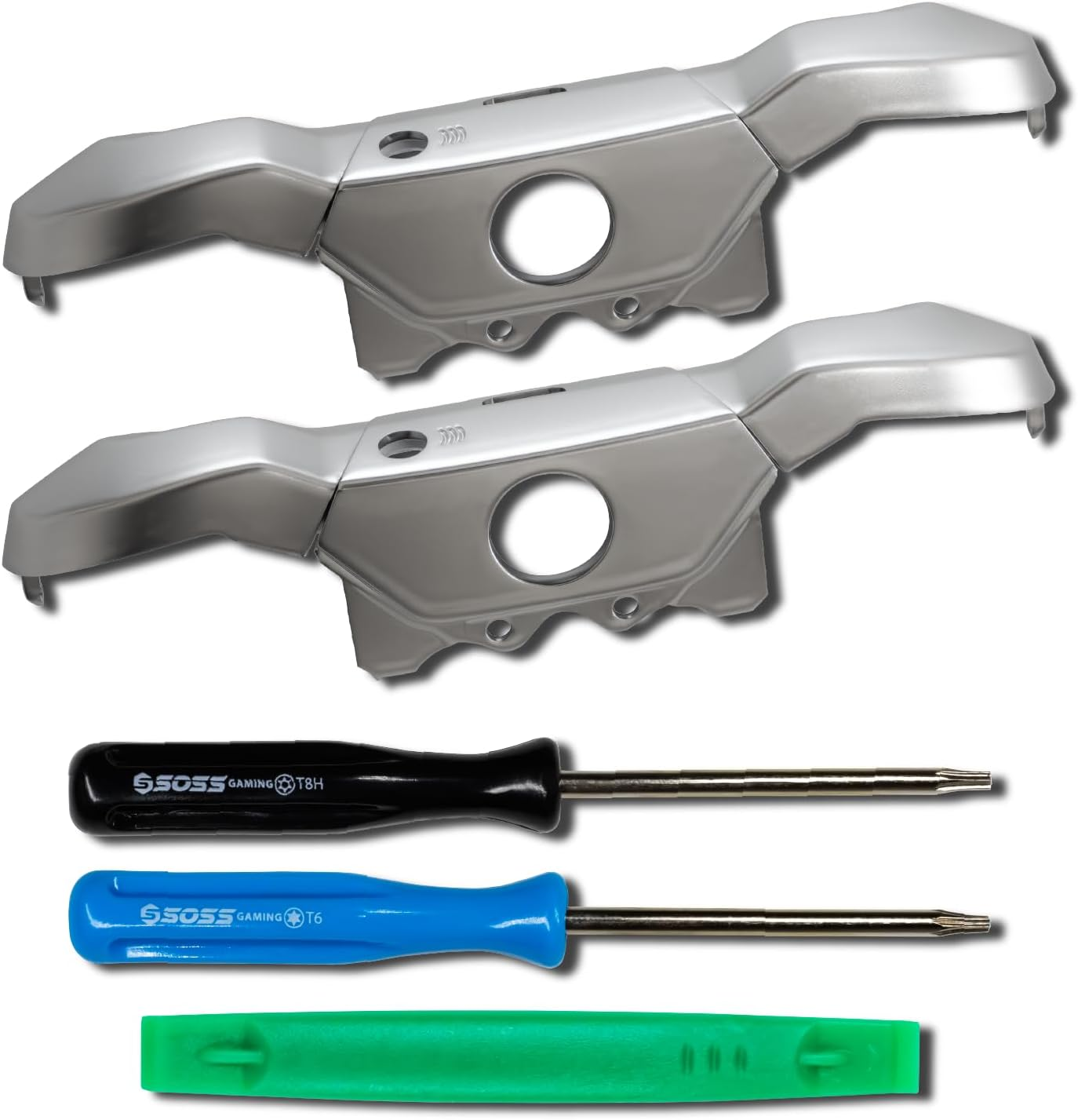 SOSS Gaming 2020 Upgraded Bumpers Replacement Kit - Ultra Durable Version - Comes with T6 T8 Screwdriver Repair and Fix - Compatible with Xbox One Elite Controller - LB RB Button Triggers Parts