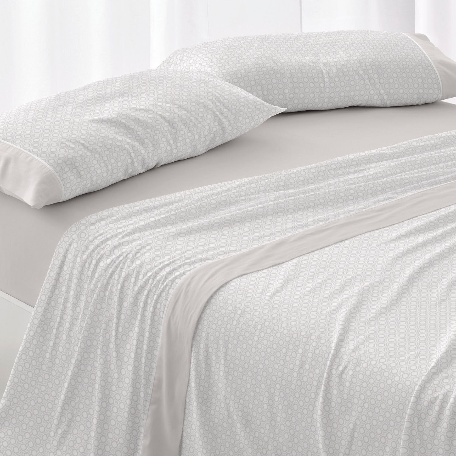 Burrito Blanco | Bedding Set | 90 Cm Bed (+ Sizes Available) | 100% Cotton | Design 624 | Stone Colour (90 X 190/200 Cm) image number 4