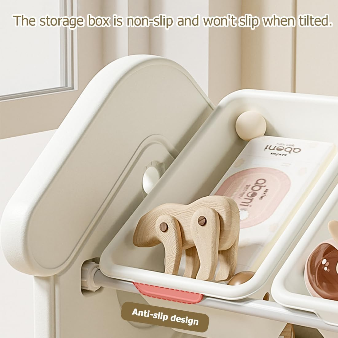 Toy Organizers,Kids Storage Organizer for Toys, Toddler Bedroom Furniture for Toys (White, 97 X 40 X 89 Cm) image number 6