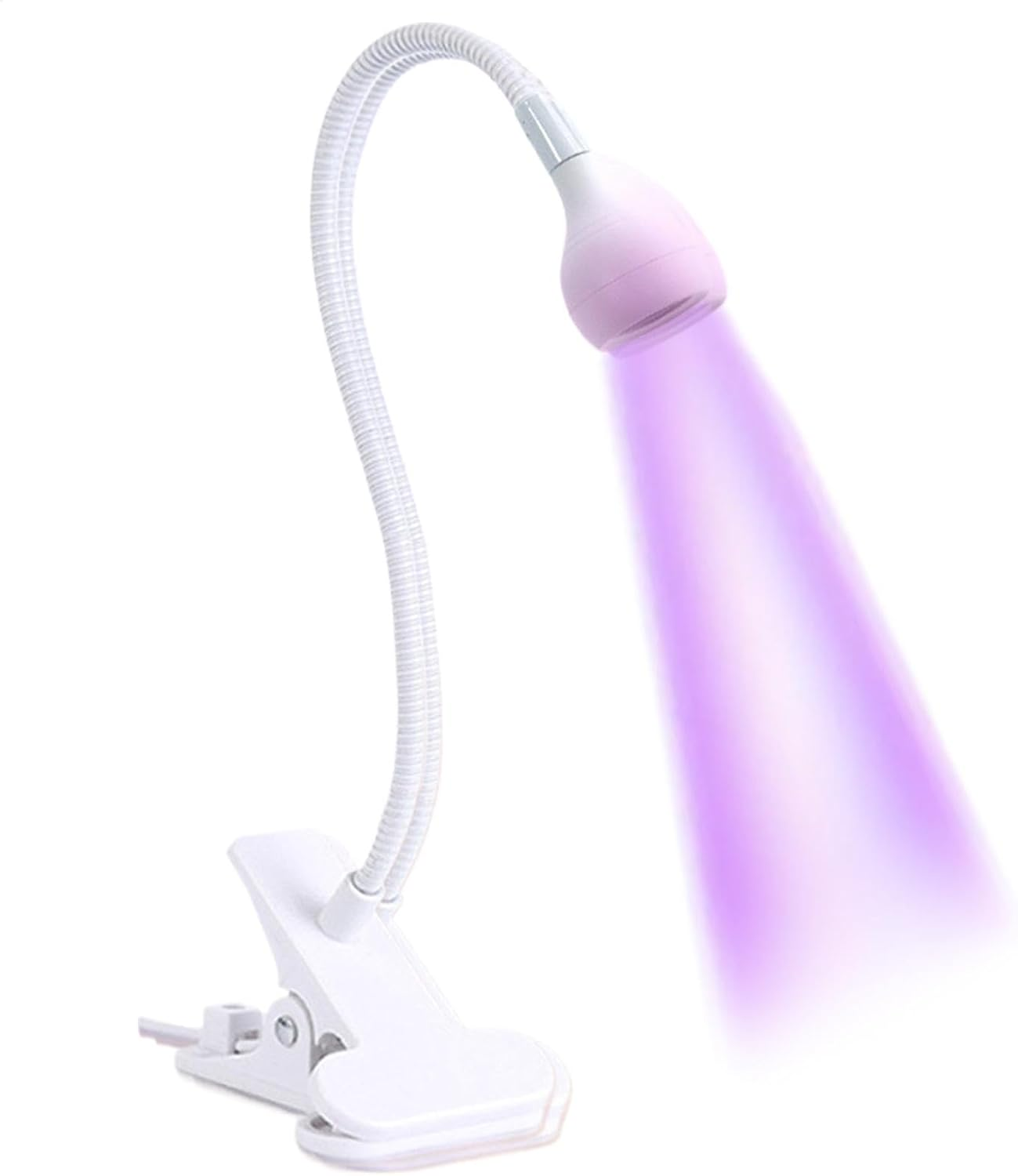 Huvqianu UV Nail Dryer Lamp, Small UV Nail Lamp, Manicure Dryer Lamp, Compact UV Nail Lamp, Quick Dry Gooseneck Nail Lamp, USB Powered UV Nail Dryer for Gel Polish, Women