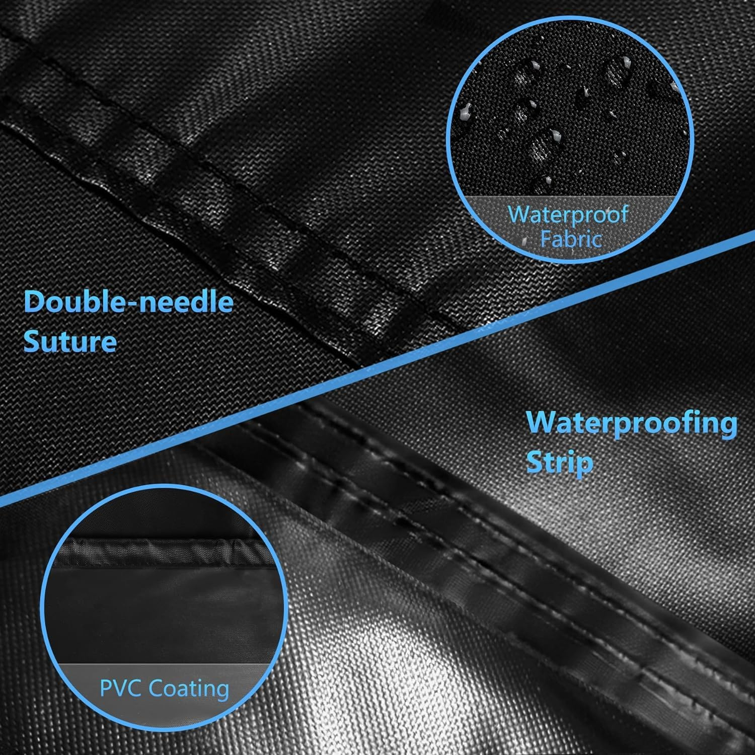 Kovshuiwe Rectangle Patio Table Cover with Umbrella Hole Heavy Duty Waterproof 600D Oxford Fabric Outdoor Lawn Patio Furniture Covers (Square-108"Lx 82"W X 23.6"H) image number 2