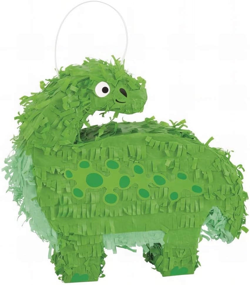 Unique Party 73892 Prehistoric Mini Dinosaur Party Pinata | Green | 1 Pc Shaped 3D, Multicolour image number 2