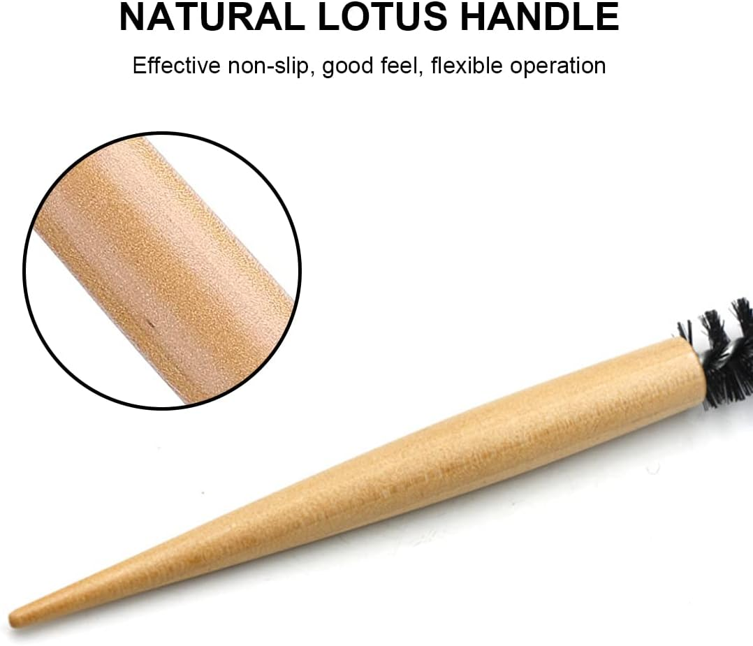 Zeayebsr Pack of 2 Mini round Hair Brush, Small round Comb, Massage Comb, Teaser Brush, Salon Roller Hair Styling Accessories for Thin Hair, Short Hair, Pony, Beard image number 4