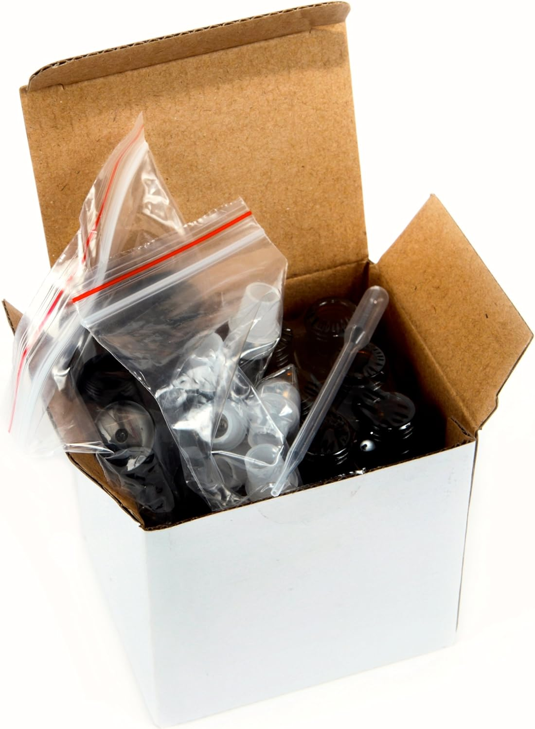 Vivaplex, 6, Amber, 10 Ml Glass Roll-On Bottles with Stainless Steel Roller Balls - .5 Ml Dropper Included image number 2