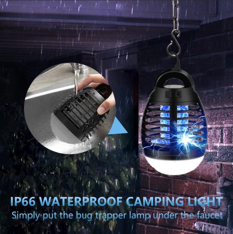 Bug Zapper Outdoor Mosquito Killer Lamp Portable Bug Zapper Rechargeable Camping Mosquito Killer IP66 Waterproof, Camping Accessories Gear Must Haves image number 5