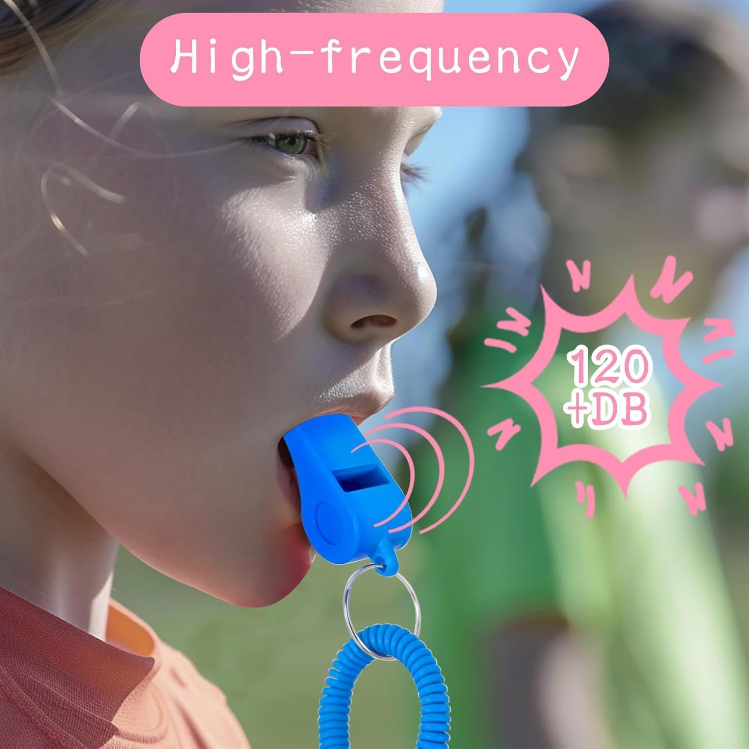 12Pcs Loud Plastic Sport Whistle with Stretchable Coil Bracelet,Plastic Whistle Loud Clear with Stretchable Coil Bracelet,Loud Clear Whistle Wrist Keychain Sport Whistle with Stretchable Coil Bracelet